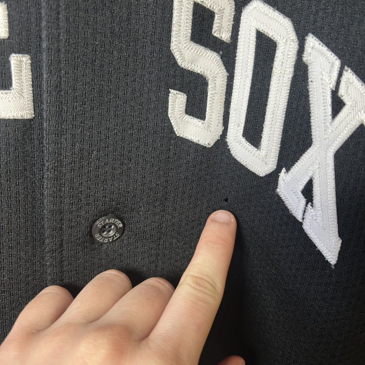 Starter Vintage Starter White Sox Baseball button jersey size XL Size US XL / EU 56 / 4 - 5 Thumbnail
