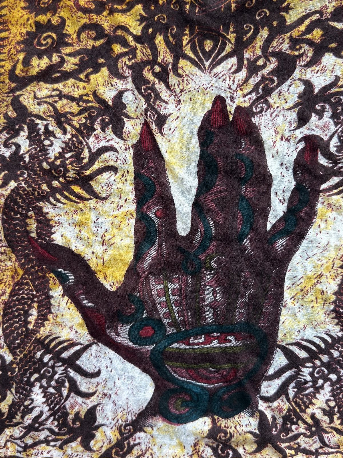 Jean Paul Gaultier Jean Paul Gaultier Maille 1994 Devil Hand & Dragon T Shirt Size US S / EU 44-46 / 1 - 9 Thumbnail