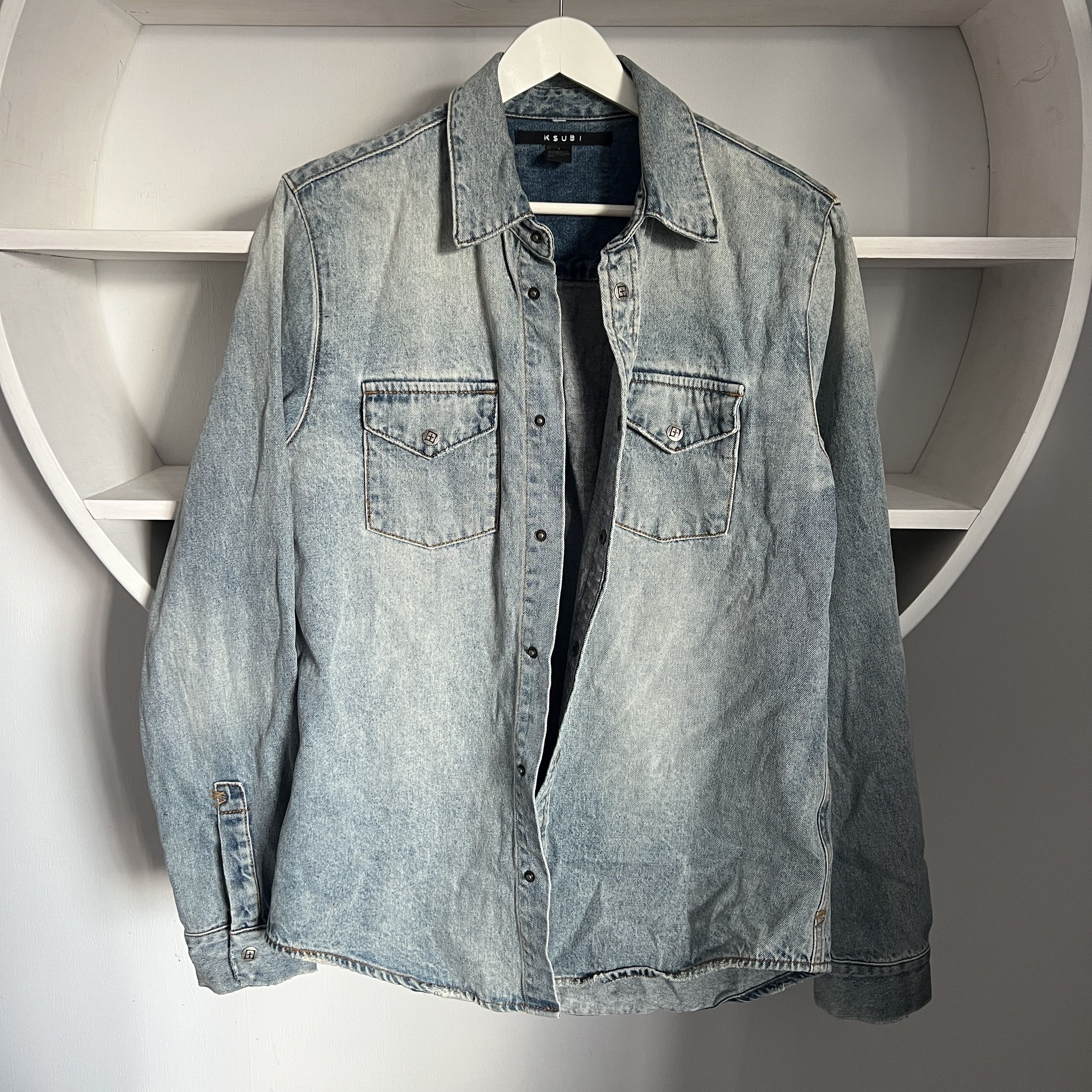 Ksubi KSUBI FRONTIER RECHARDGE Blue Denim Shirt Size US S / EU 44-46 / 1 - 3 Thumbnail
