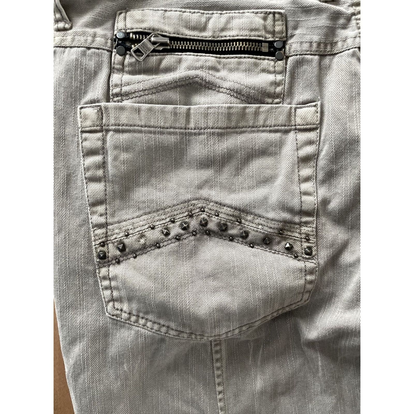 Armani Exchange VINTAGE Armani Exchange Jeans Men 36x29 Denim Studded Straight 90s Grunge Gray Size US 36 / EU 52 - 5 Thumbnail