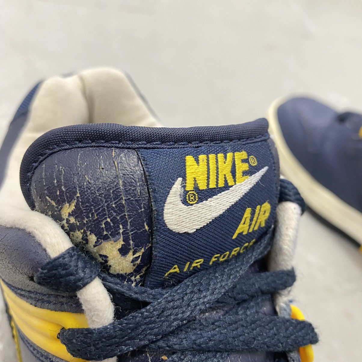 Nike × Vintage Vintage 2003 Nike Air Force 2 “Michigan” Navy/Yellow RARE Size US 11 / EU 44 - 6 Thumbnail