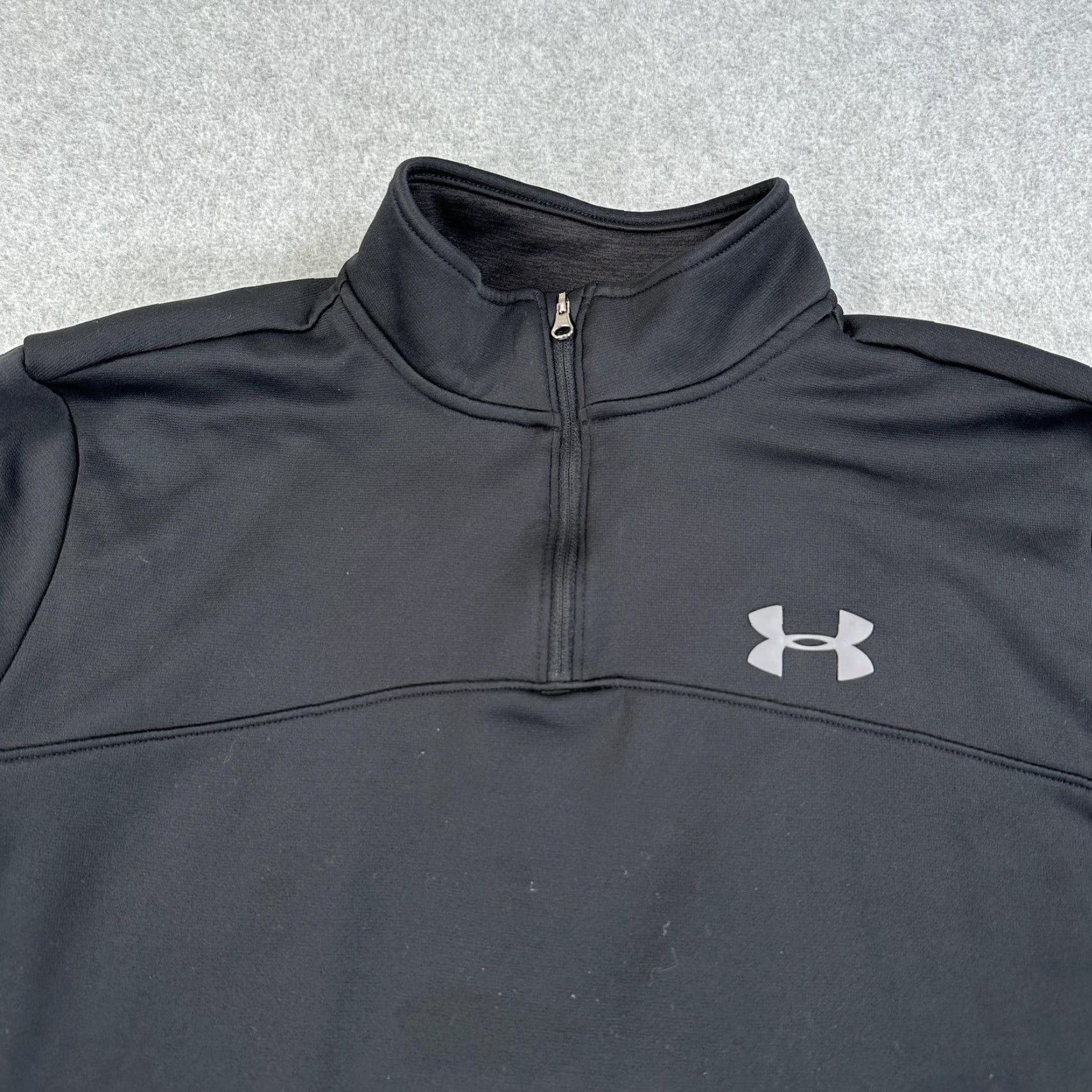 Under Armour Under Armour Pullover Mens Large Black Thermal Fleece Lined 1/4 Zip Sweatshirt Size US L / EU 52-54 / 3 - 3 Thumbnail
