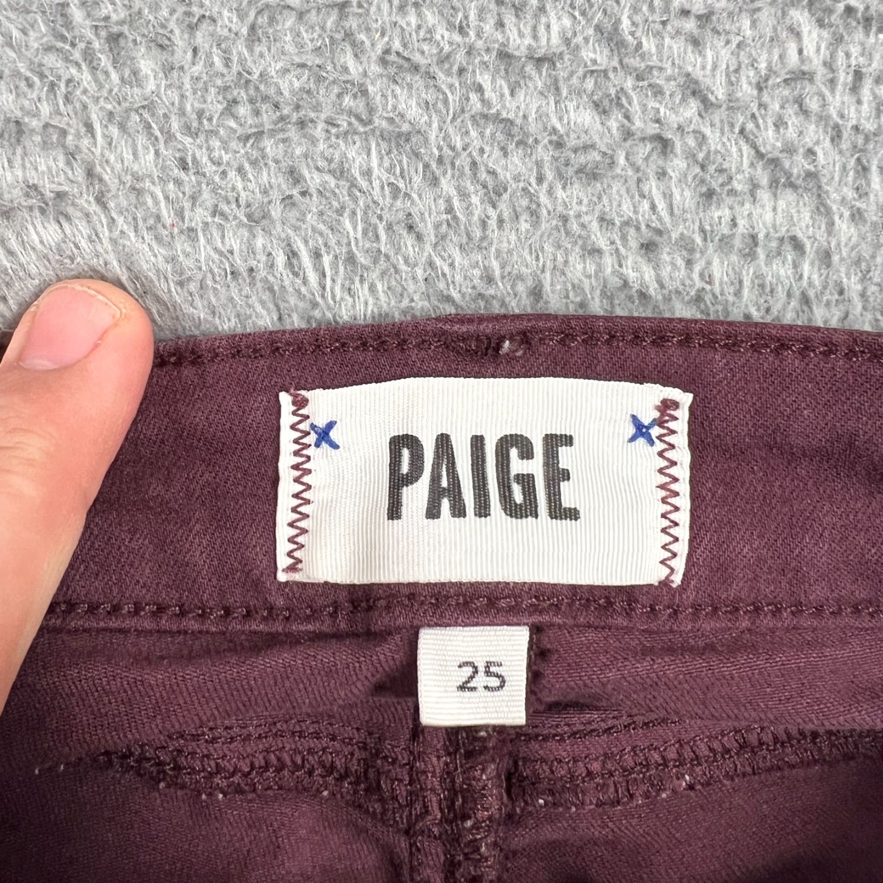 Paige Paige Jeans Womens 25 Verdugo Ankle Skinny Red Stretch Denim Size 42" / US 20 - 6 Thumbnail