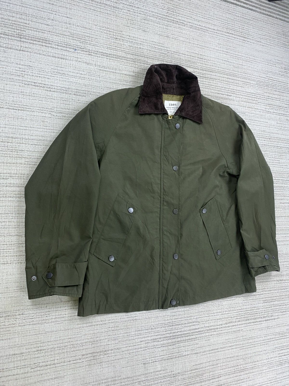 Japanese Brand × Vintage Vintage COEN Affordable Utility Army Green Fullzip Jacket Size US M / EU 48-50 / 2 - 3 Thumbnail
