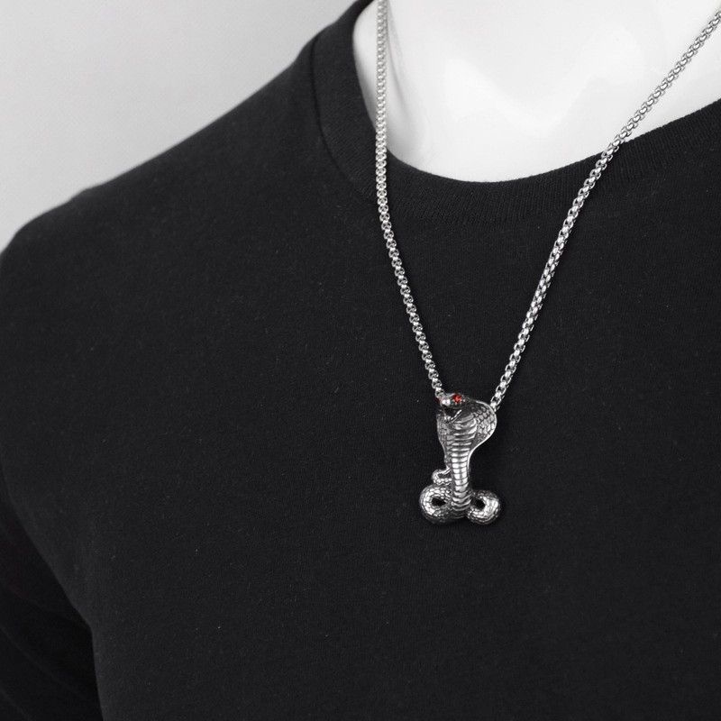 Jewelry Horror Cobra Pendant Necklace Size ONE SIZE - 4 Thumbnail