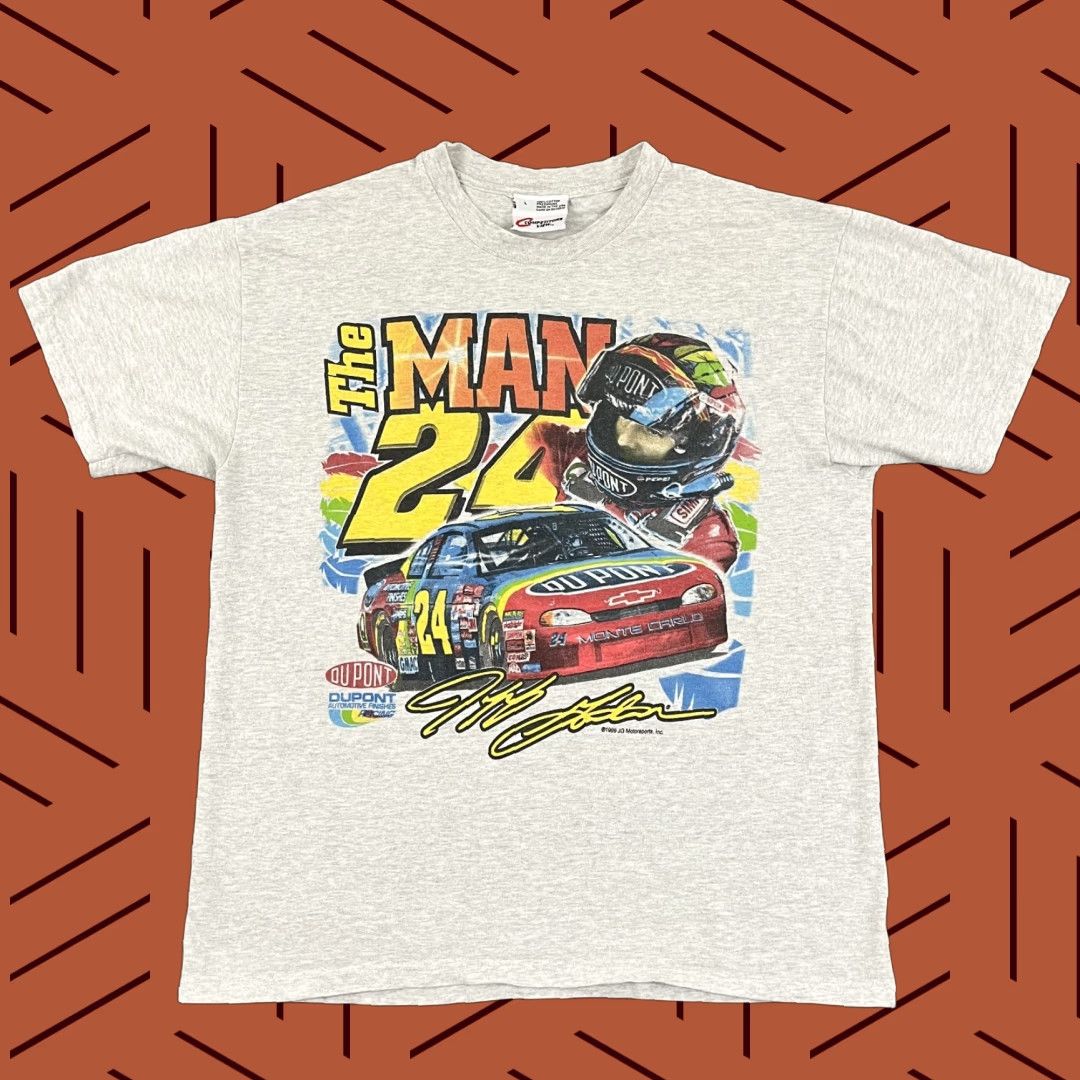 NASCAR VINTAGE Competition JEFF GORDON Shirt Mens Large Gray Graphic Nascar Double-Sided Tee 1999 Size US L / EU 52-54 / 3 - 1 Thumbnail