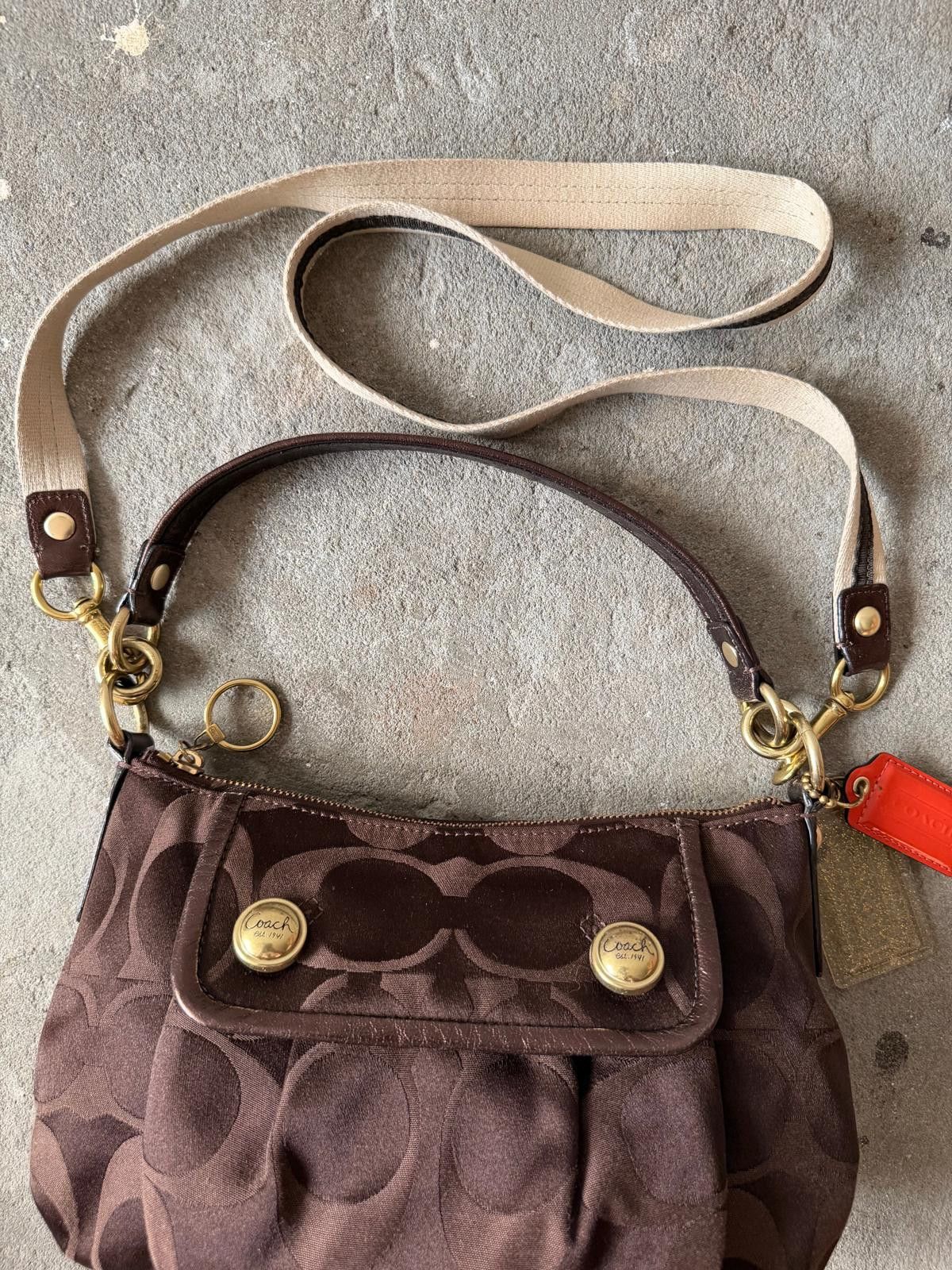 Coach Coach 2Way Poppy Shoulder Bag Brown/Gold Size ONE SIZE - 3 Thumbnail