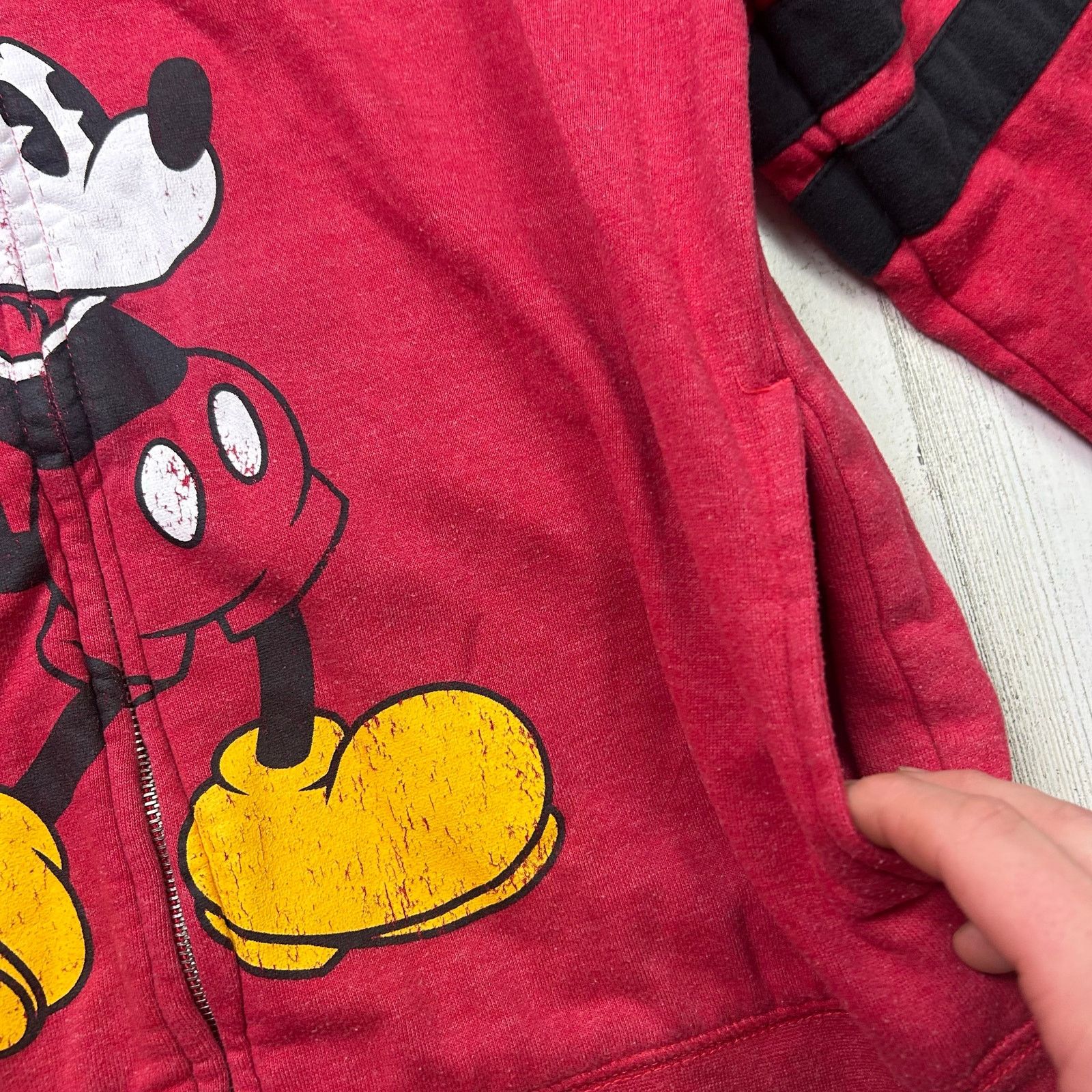 Disney Disney Mickey Mouse Japan Full Zip Striped Hoodie Jacket Size US S / EU 44-46 / 1 - 5 Thumbnail