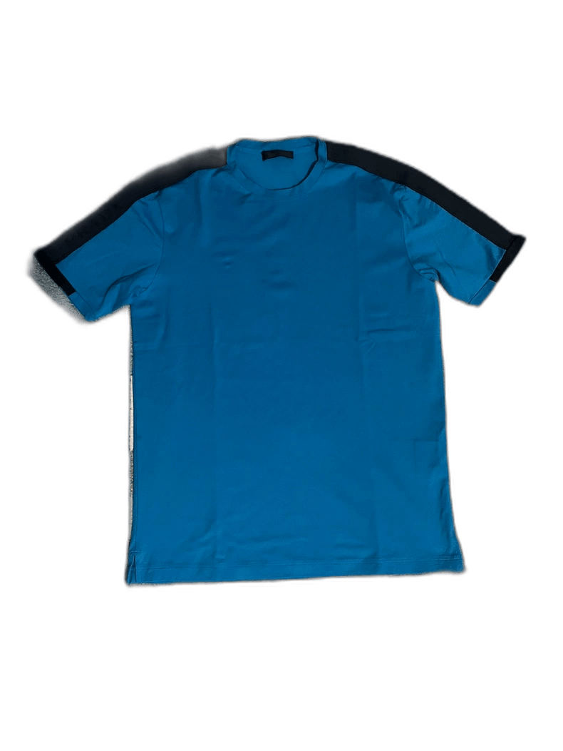 Prada PRADA Men's Blue Short Sleeve Shirt-2506 Size US M / EU 48-50 / 2 - 1 Thumbnail