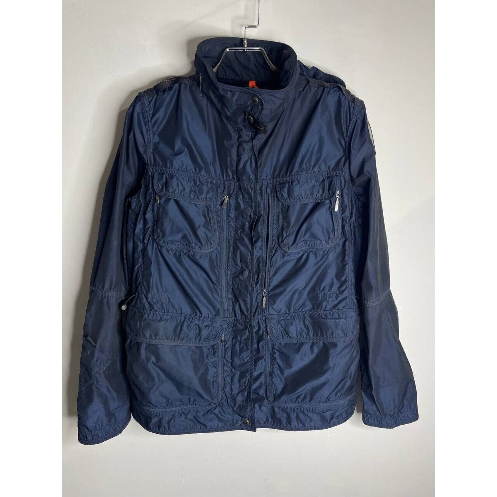 Parajumpers × Vintage Vintage Parajumpers Navy Windbreaker Jacket Multiple Pockets Size US L / EU 52-54 / 3 - 1 Thumbnail