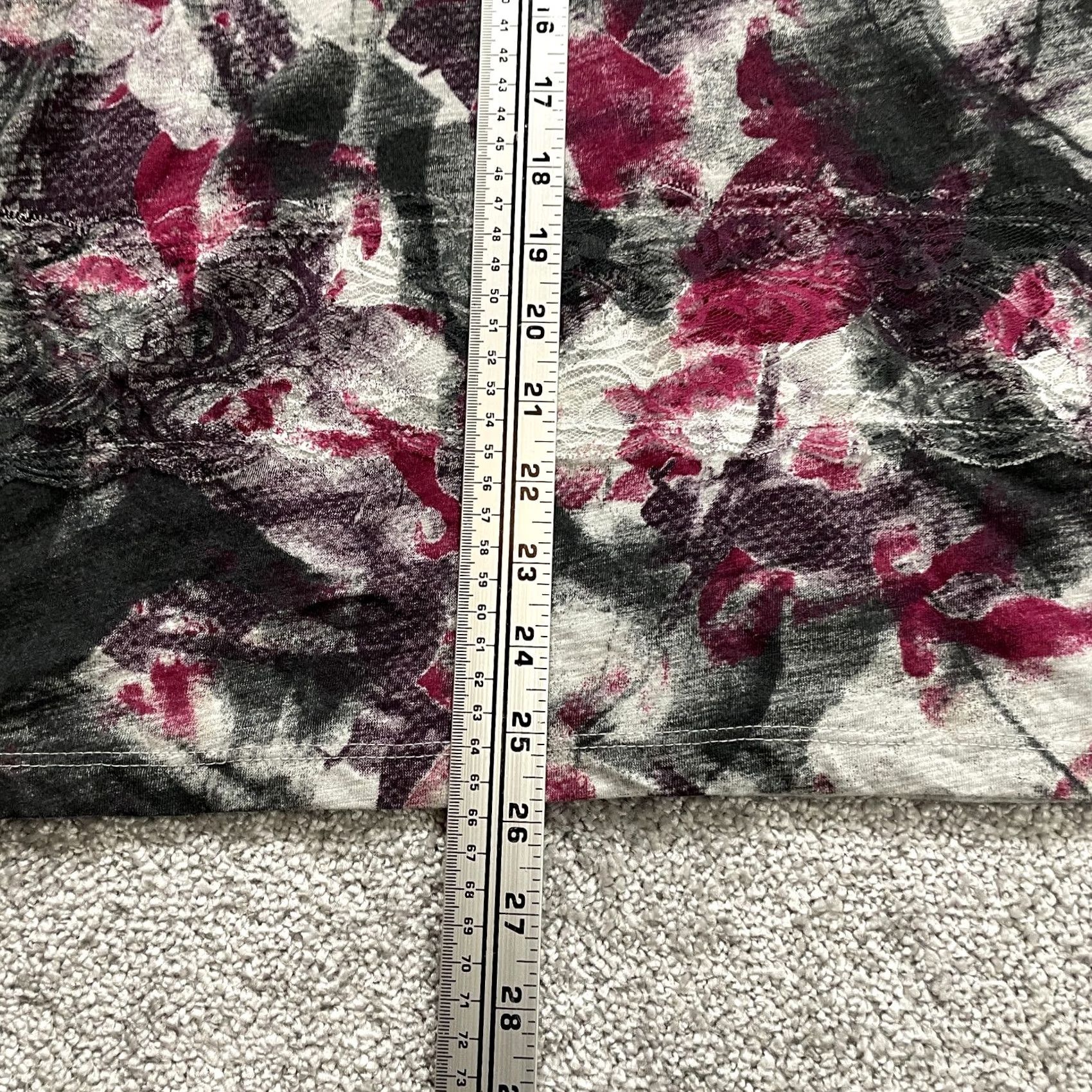 Vintage Chico's Blouse Shirt Womens XL Gray Floral Lace Round Neck Pullover Crochet Casual Business Party/Cocktail Travel All Seasons Size XL / US 12-14 / IT 48-50 - 7 Thumbnail