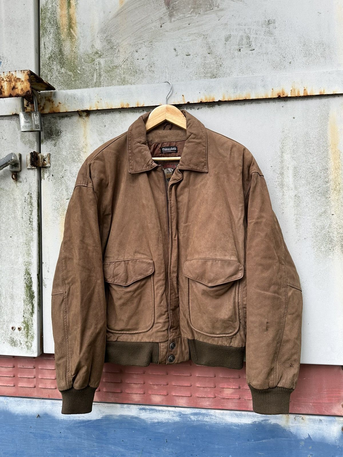 Vintage 👹Vintage Wilsons X Thinsulate Aviator Leather Bomber Jacket Size US M / EU 48-50 / 2 - 1 Thumbnail