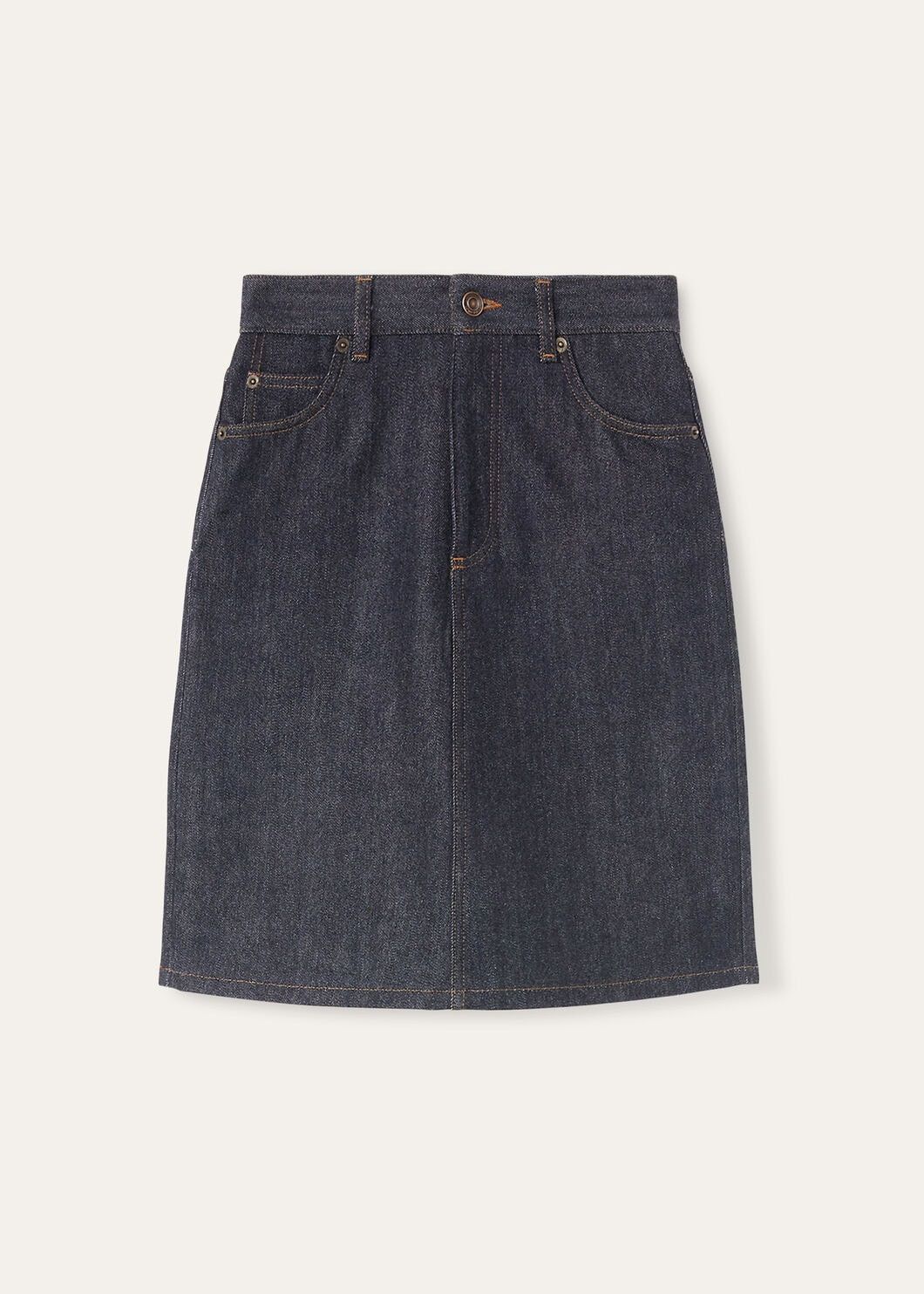 Loro Piana o1srvl11e0825 FAO4473 Joanne Denim Midi Skirt in Blue Size 28" / US 6 / IT 42 - 1 Thumbnail