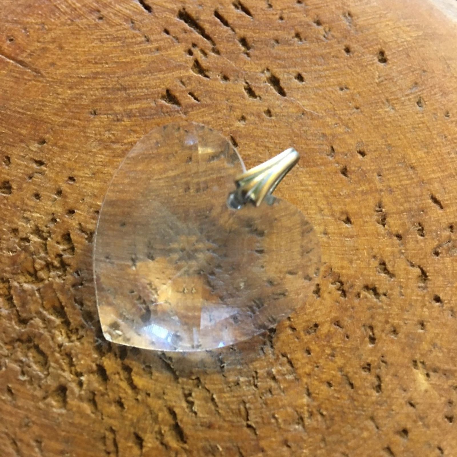Vintage Vintage 80s faceted glass heart pendant Size ONE SIZE - 6 Thumbnail