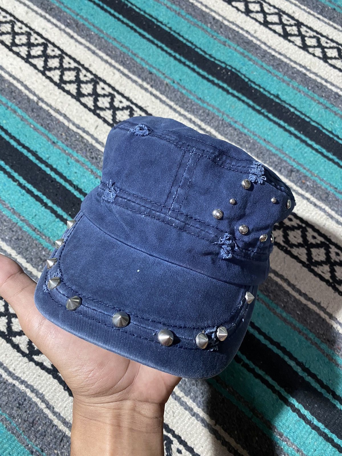 If Six Was Nine × Japanese Brand × Le Grande Bleu (L.G.B.) Y2K Unknown - Patrol Studded Cap Size ONE SIZE - 6 Thumbnail