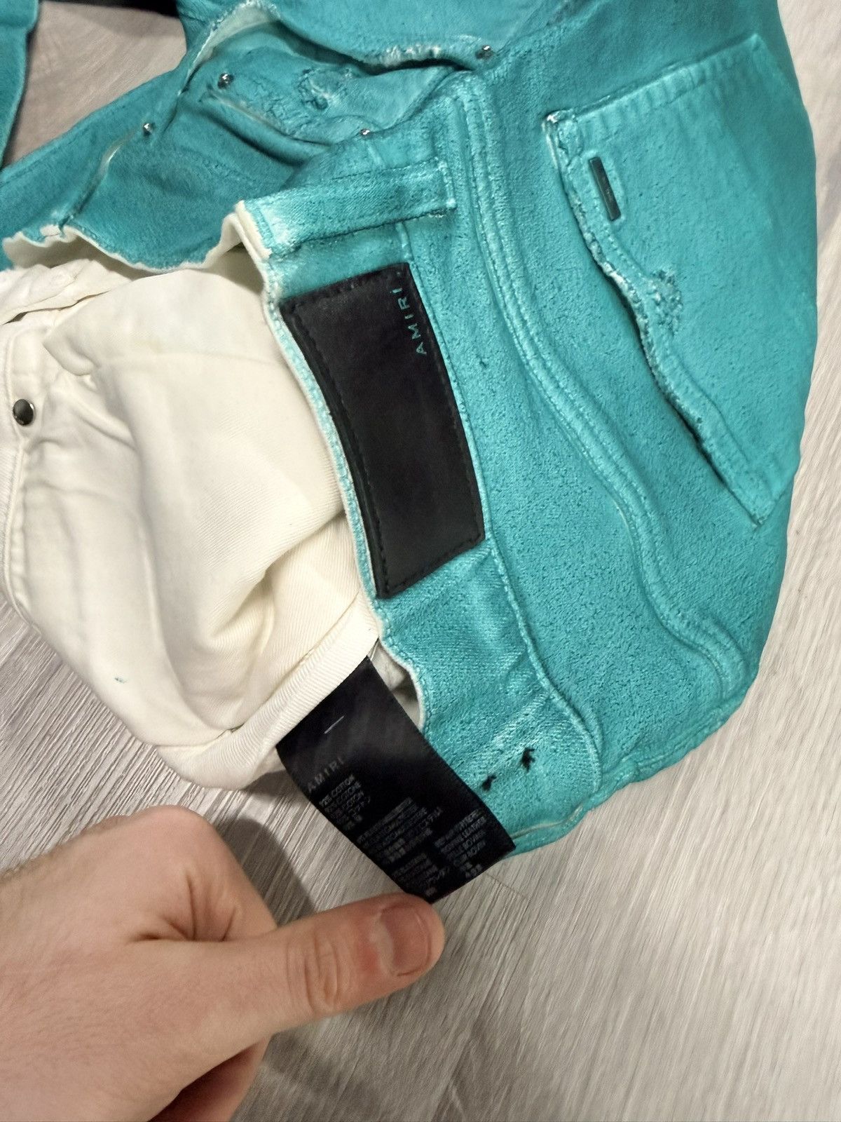 Amiri Amiri Teal MX1 Size US 29 - 5 Thumbnail