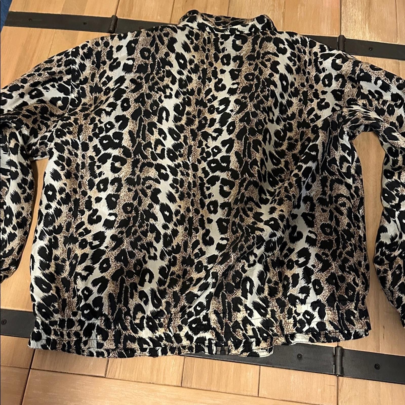 Stutterheim 90’s y2k aesthetic Wind Breaker Silk Jacket Leopard Large Size L / US 10 / IT 46 - 5 Thumbnail