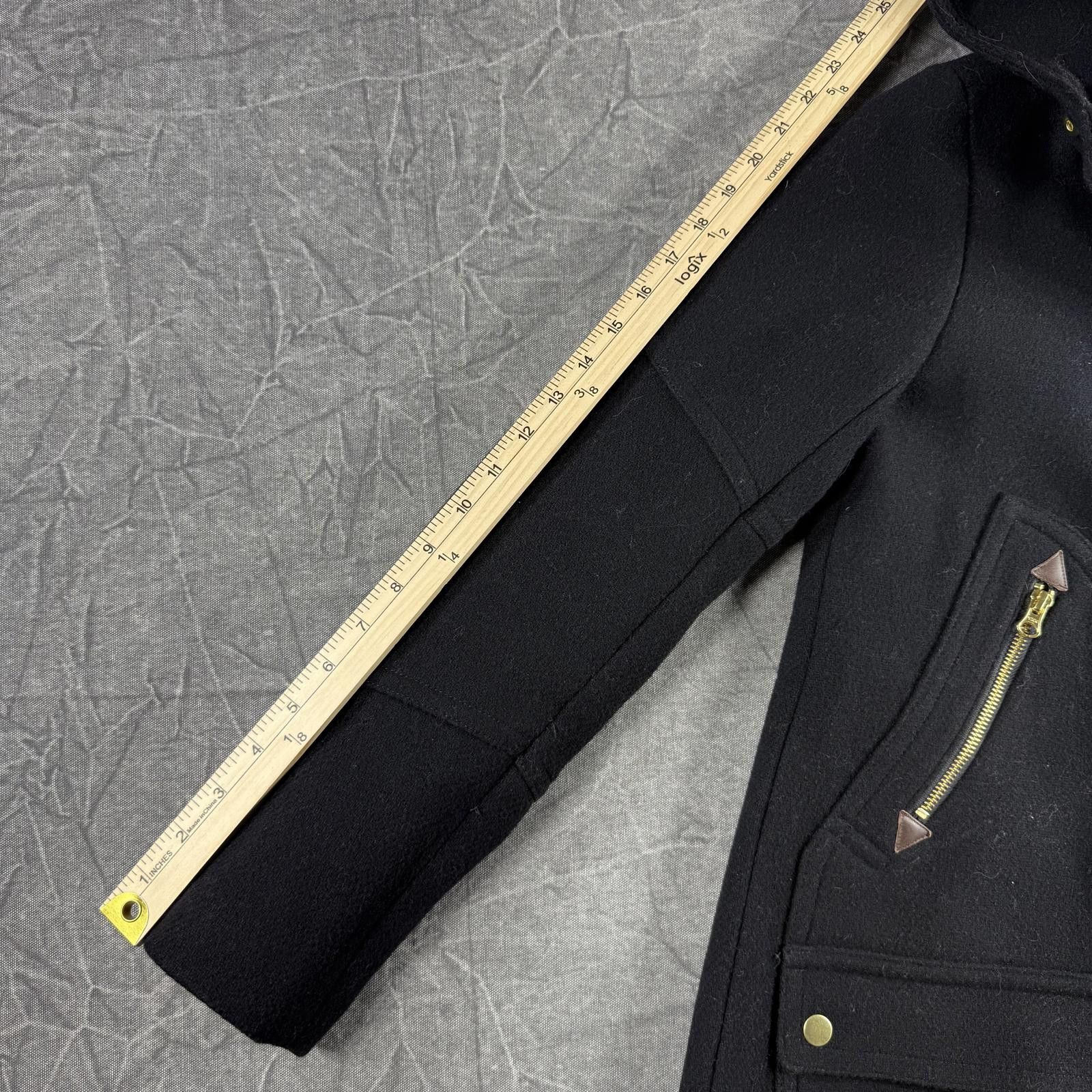J.Crew J-Crew Coat Women's 2 Black Nello Gori Italian Stadium Wool Size XS / US 0-2 / IT 36-38 - 6 Thumbnail