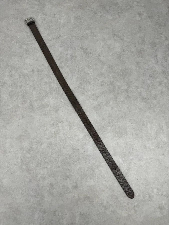 Prada 2000s Prada Brown Wover Leather Minimalist Belt Size ONE SIZE - 7 Thumbnail