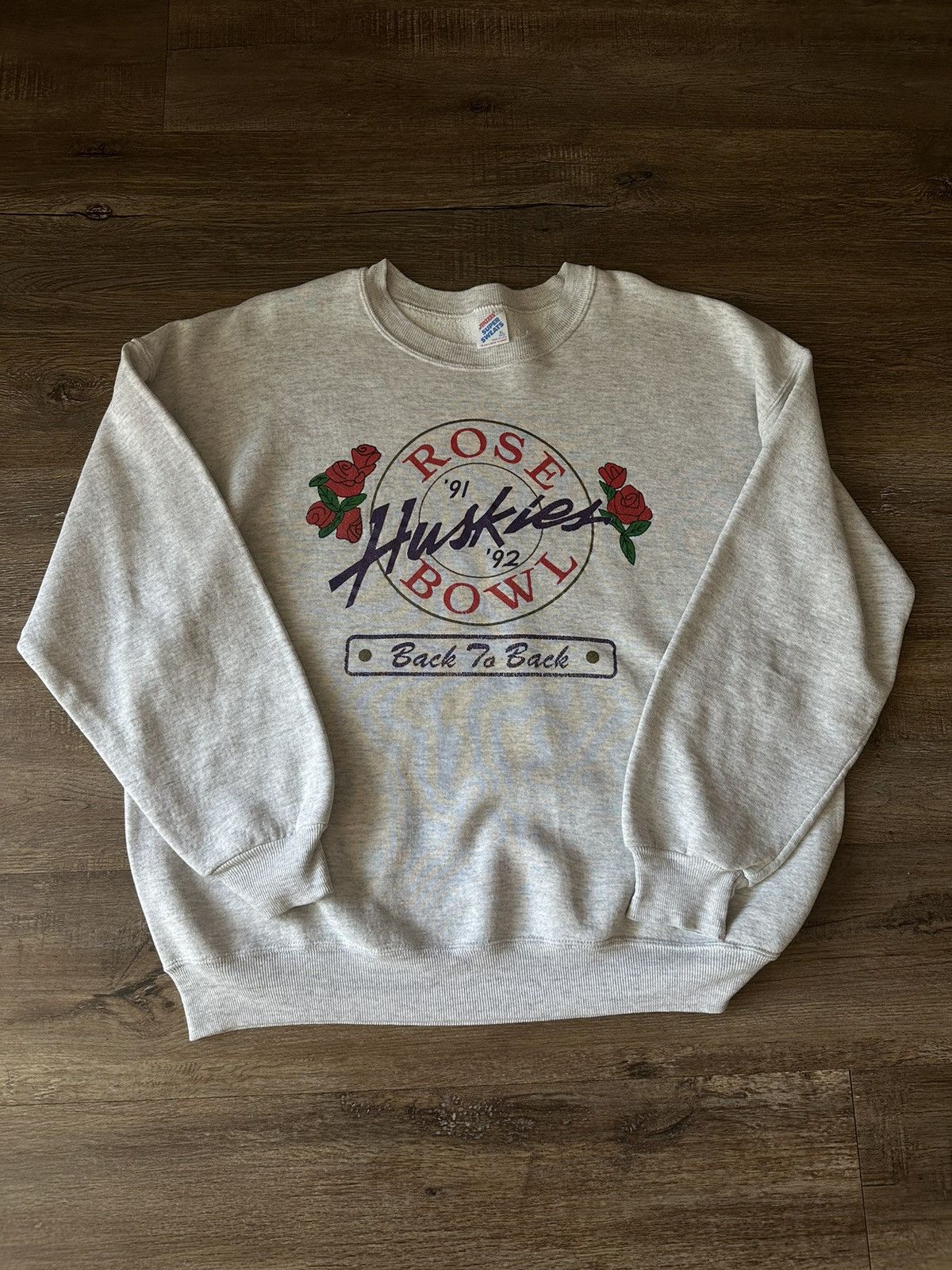 Vintage Vintage 91’-92’ Washington Rose Bowl Crewneck Size US XL / EU 56 / 4 - 1 Thumbnail