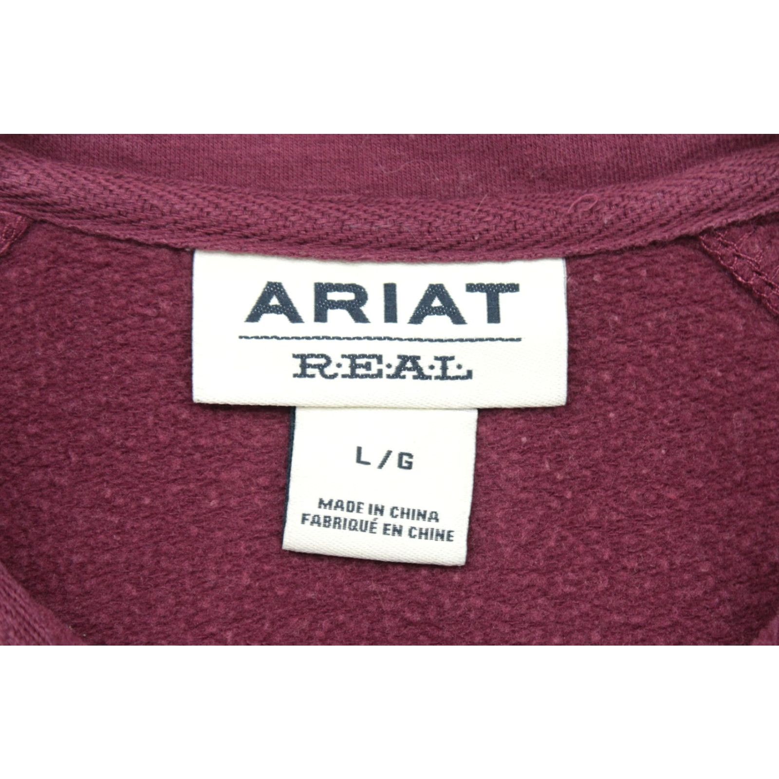 Ariat Ariat Quarter Zip Sweatshirt Women’s Large Maroon Pullover Preppy Modern Size L / US 10 / IT 46 - 6 Thumbnail