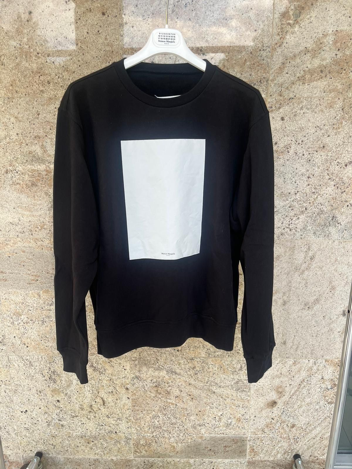 Maison Margiela Box Logo Crewneck Sweater in Black Size US L / EU 52-54 / 3 - 6 Thumbnail