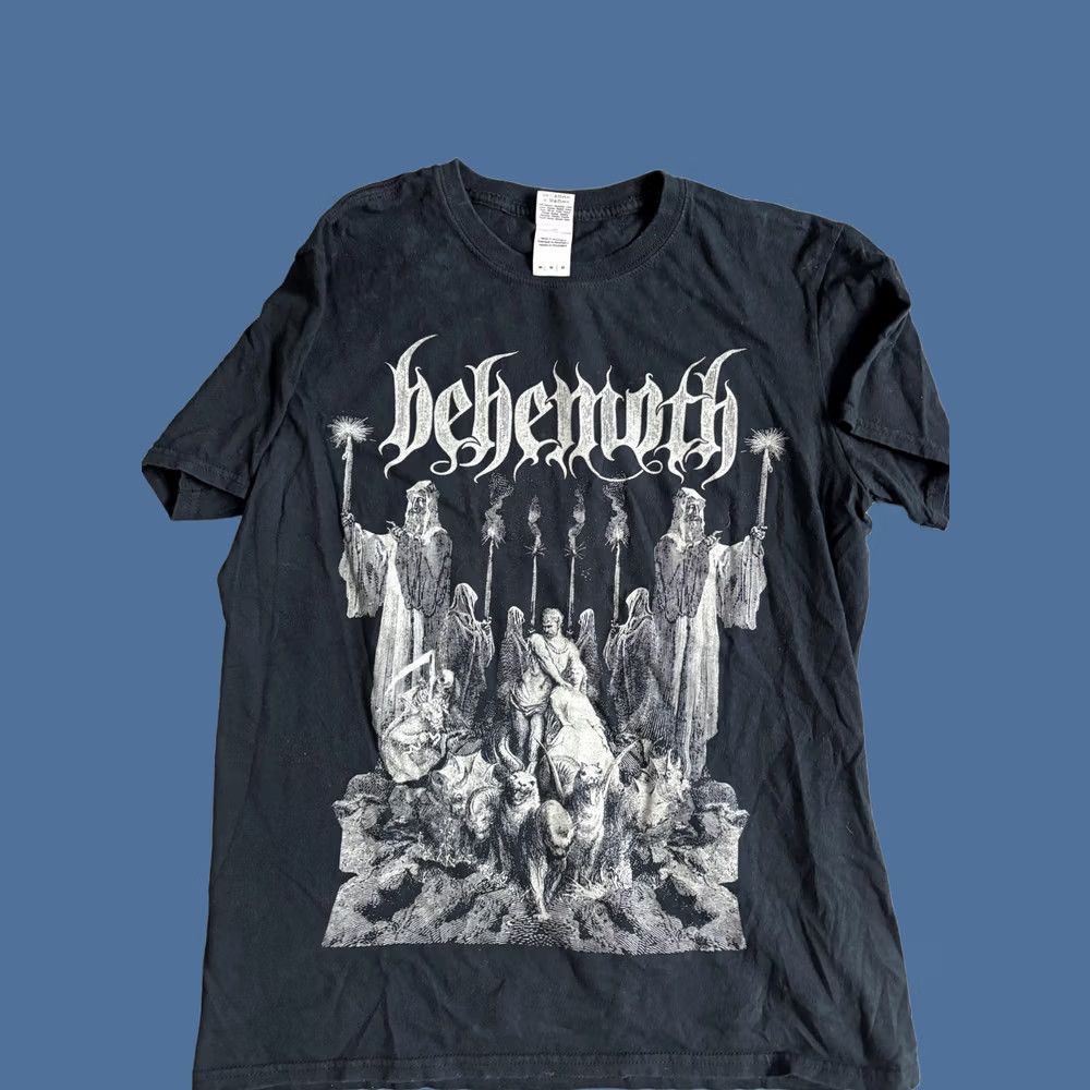 Gildan Behemoth Shirt Mens M Black Graphic Tee T-Shirt Gildan Softstyle Ring Spun Crew Neck Short Sleeve Size US M / EU 48-50 / 2 - 1 Thumbnail