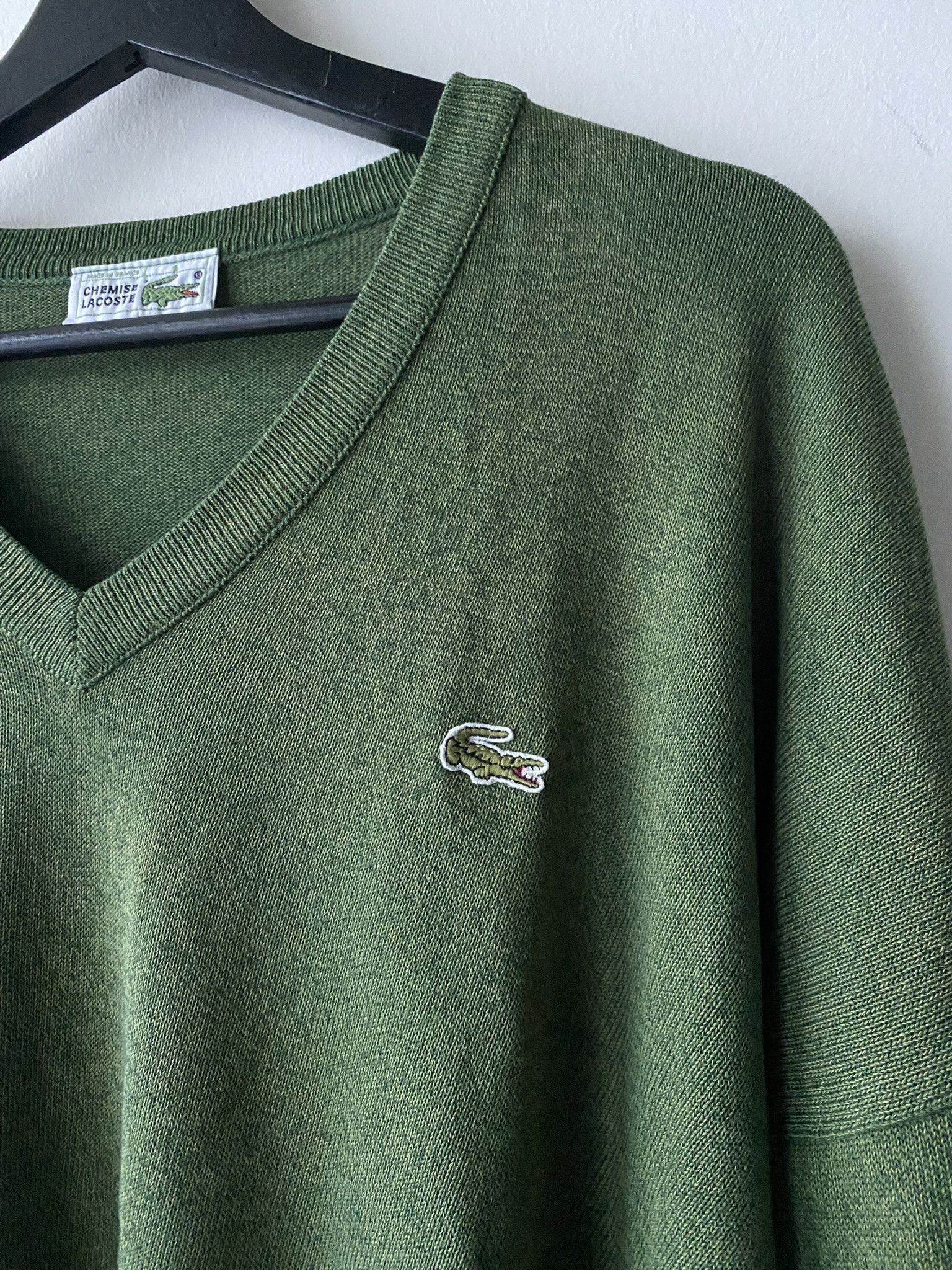 Lacoste Made in France - Sunfade V-Neck Size US L / EU 52-54 / 3 - 4 Thumbnail