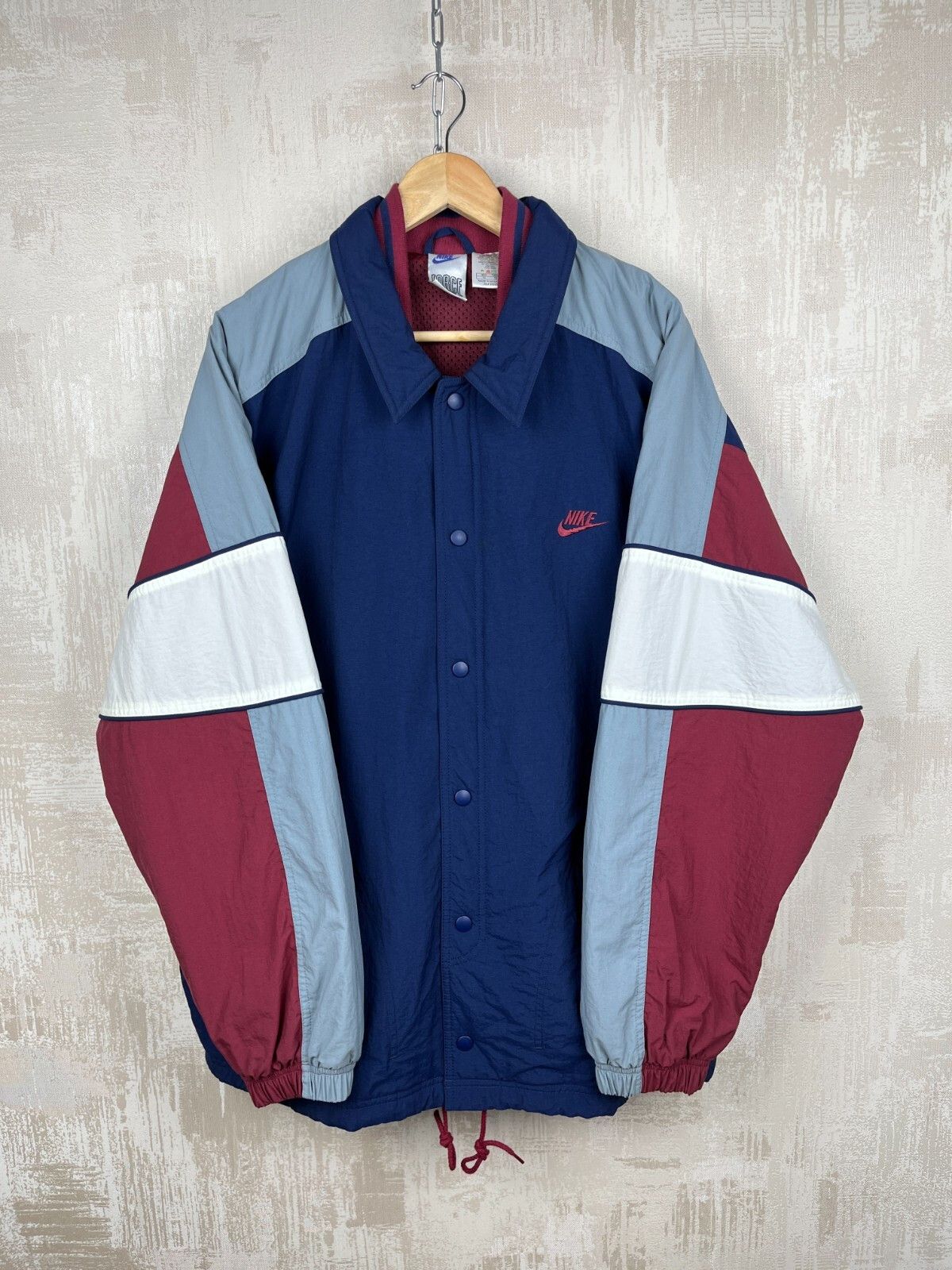 Nike 90's Nike Force Basketball Vintage Jacket Oversized Snap Size US XL / EU 56 / 4 - 8 Thumbnail