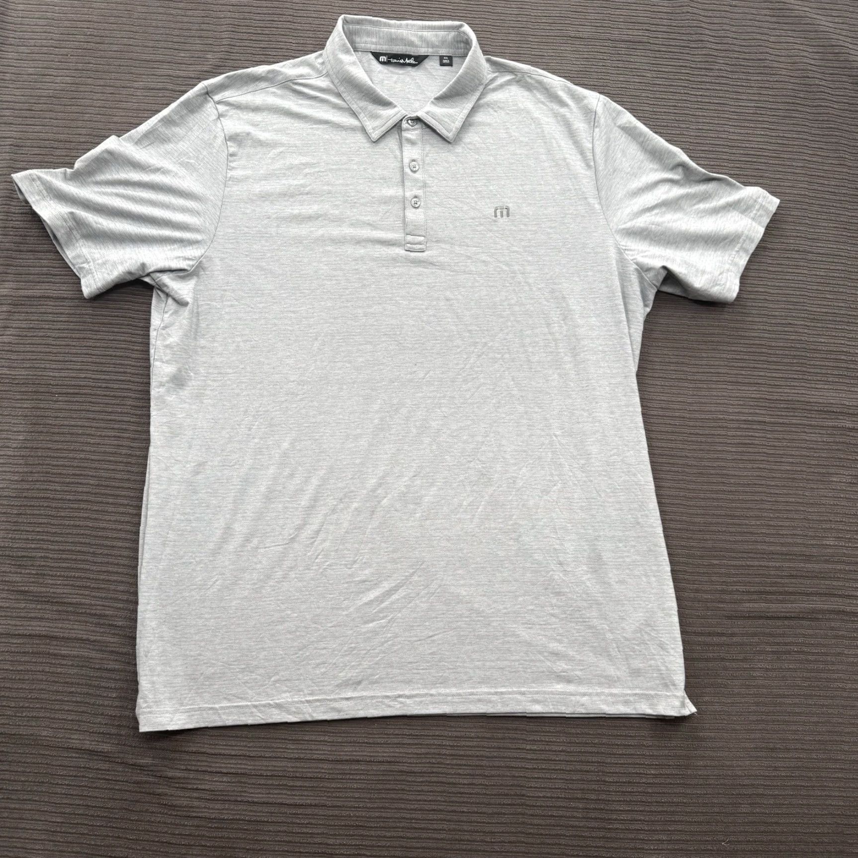 TravisMathew Travis Mathew Polo Shirt Men 2XL Gray Polyester Golf Preppy Shirt Short Sleeve Casual Golfing Outdoors Size US XXL / EU 58 / 5 - 2 Thumbnail