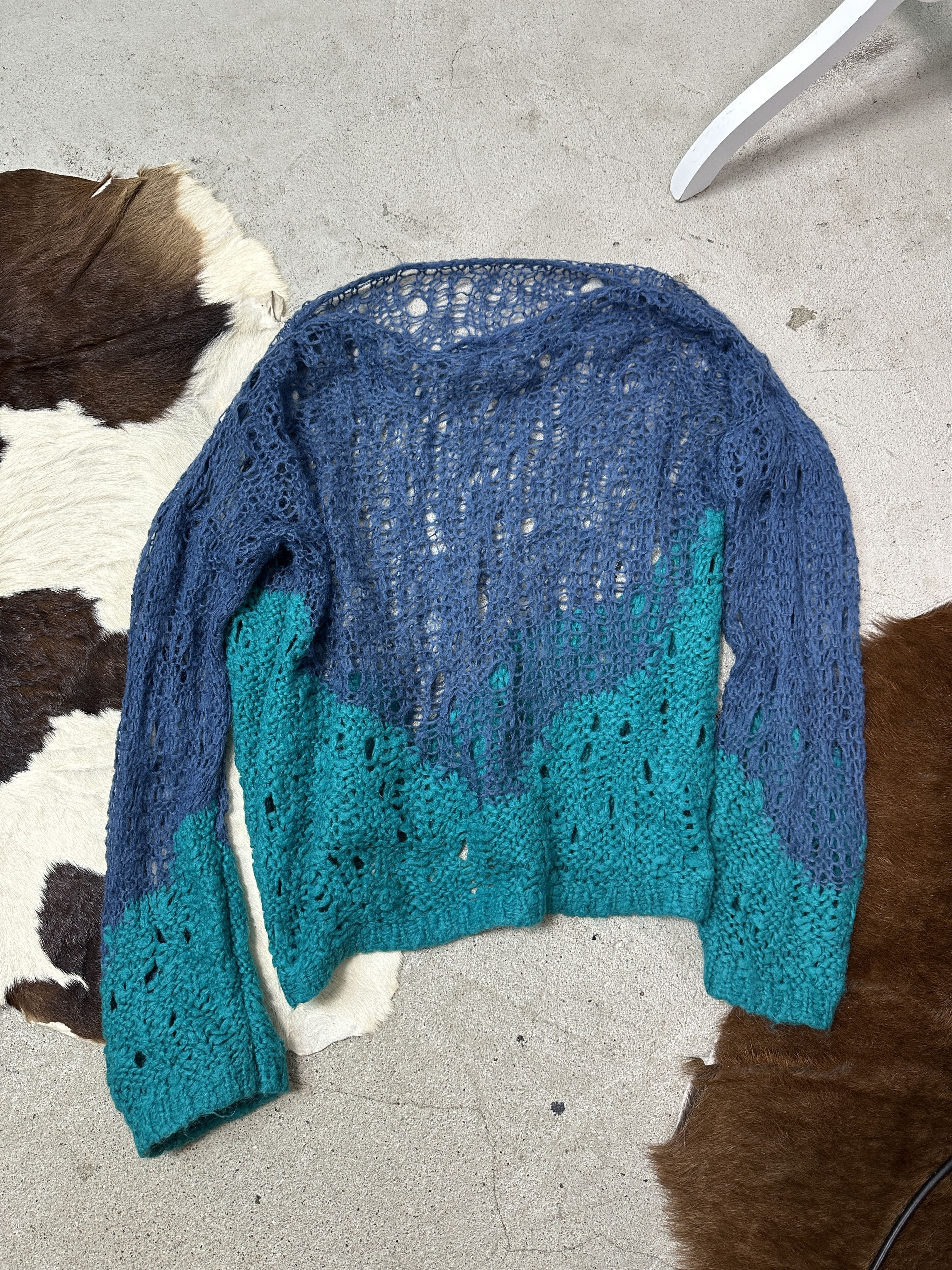 Vintage Vintage Loose Knit Mohair Mermaid Core Sweater Y2K Size L / US 10 / IT 46 - 2 Thumbnail