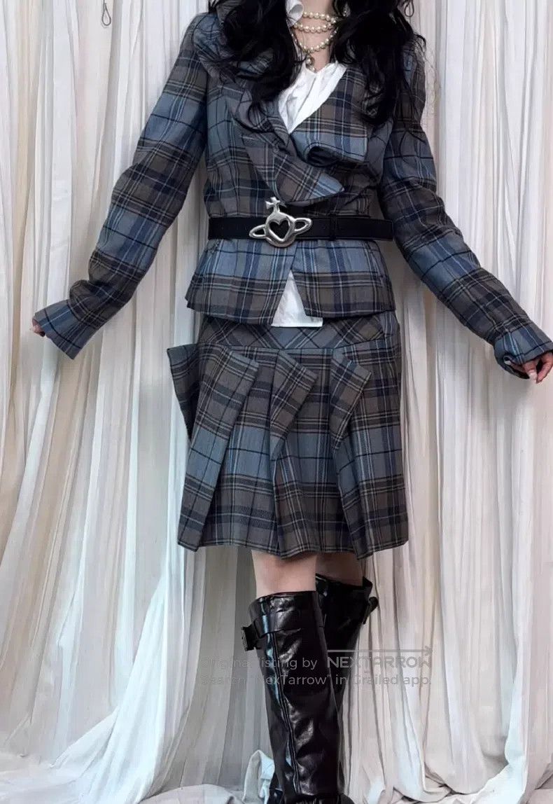 Vivienne Westwood Vivienne Westwood Grey Blue Plaid Set Size M / US 6-8 / IT 42-44 - 3 Thumbnail