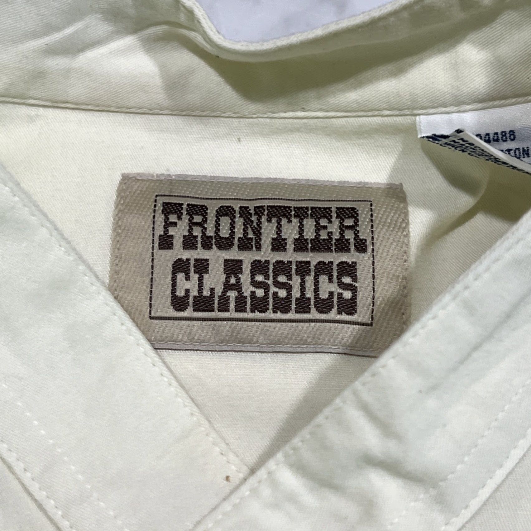 Vintage VINTAGE Frontier Classics Western Shirt Button-Up Men’s Large Yellow Long Sleeve Cotton Size US L / EU 52-54 / 3 - 6 Thumbnail