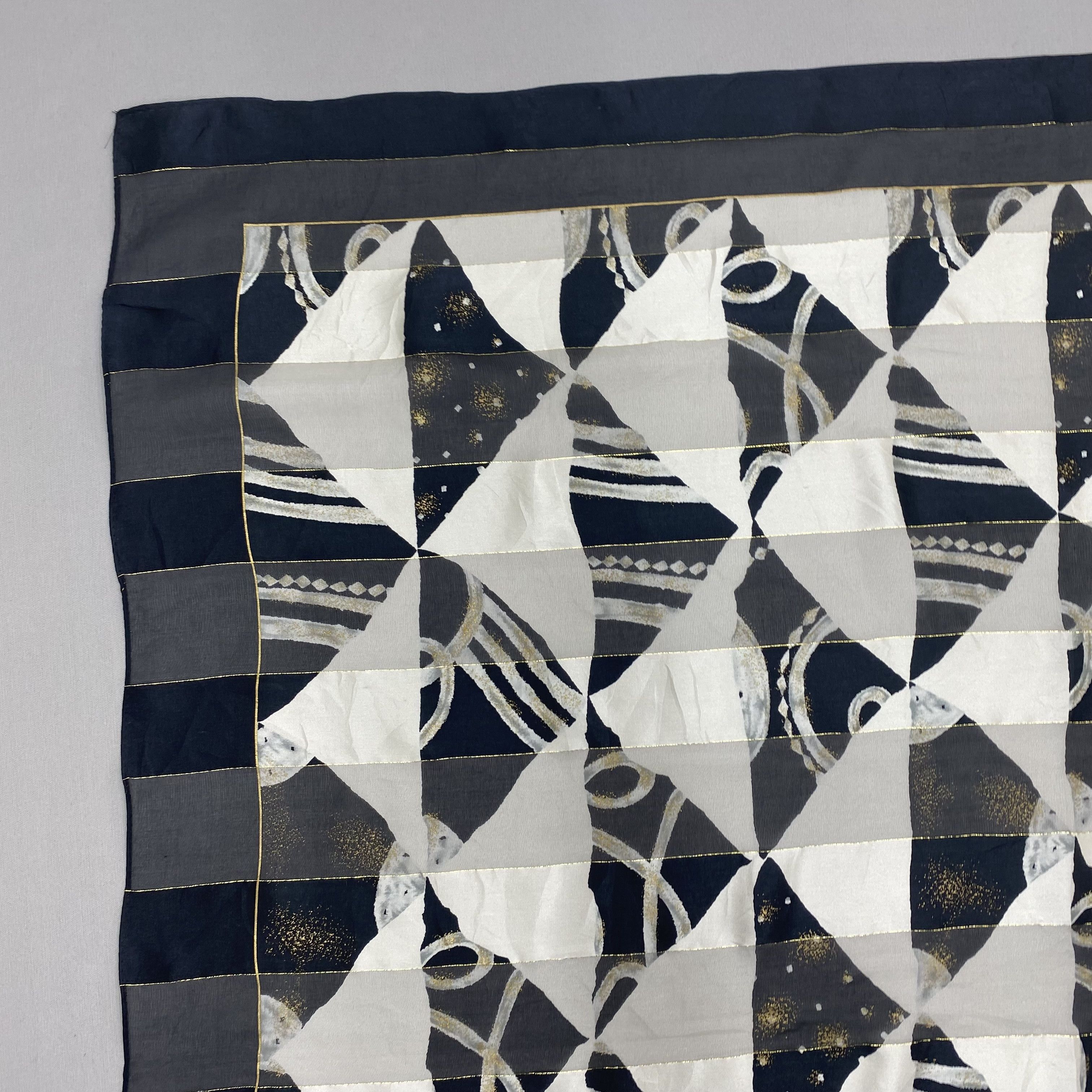 Japanese Brand Vintage Philippe Venet SILK Scarf Twill Stole Wraps Scarves Size ONE SIZE - 7 Thumbnail