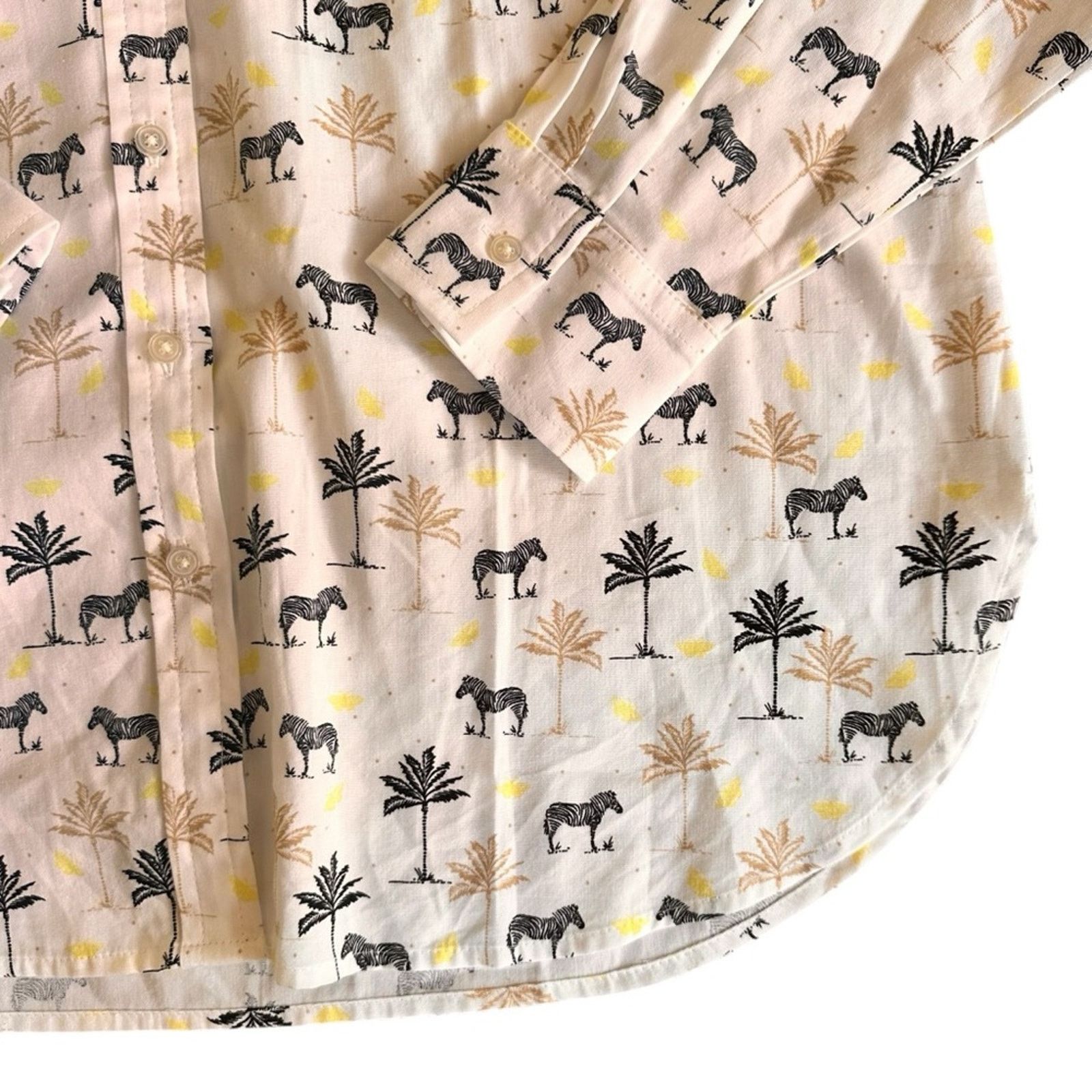 Loft Loft Zebra Print Button Down – White/Black – Size S – EUC Size S / US 4 / IT 40 - 5 Thumbnail