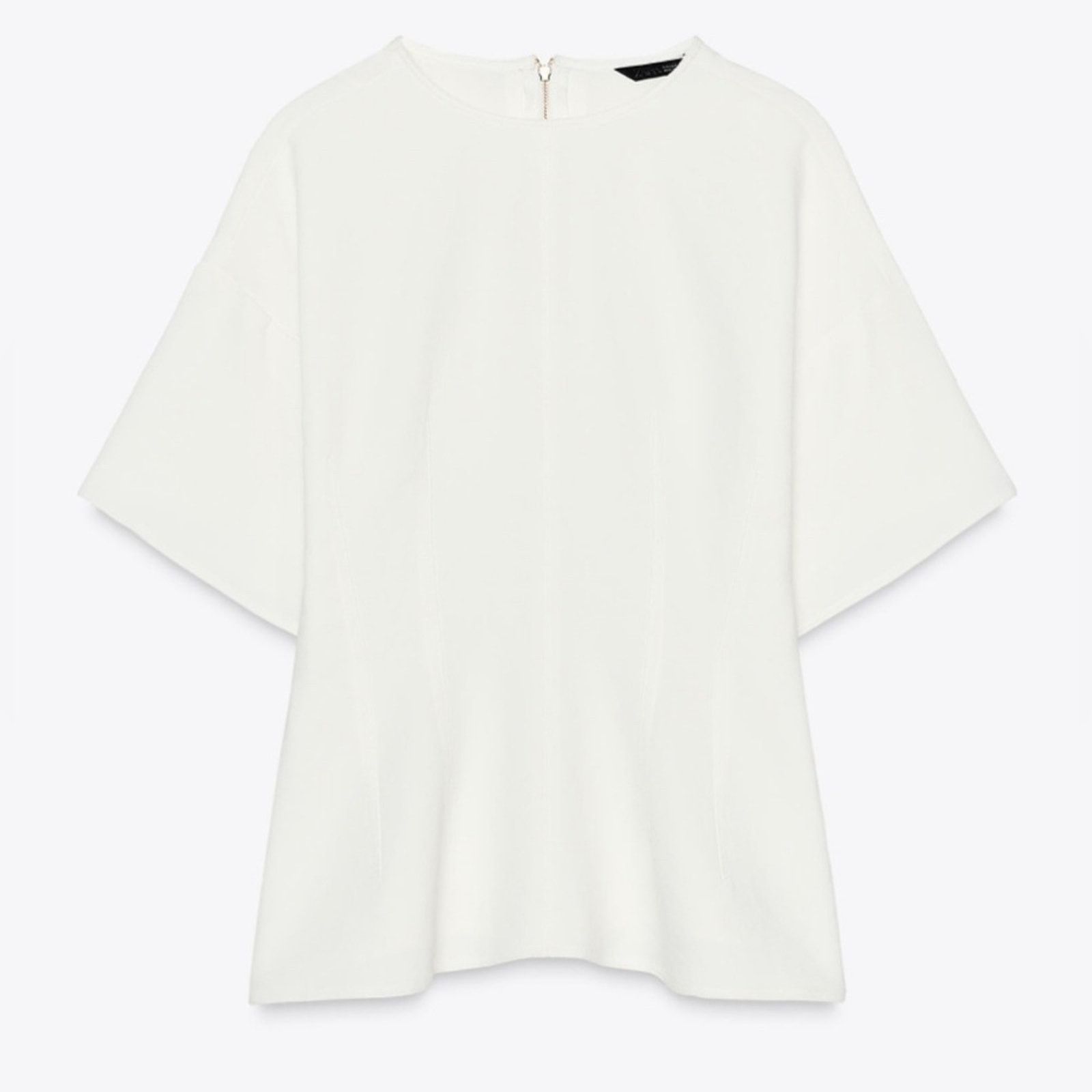 Zara Nwt-Zara- FITTED SHORT SLEEVE CREPE TOP-XS Size XS / US 0-2 / IT 36-38 - 3 Thumbnail