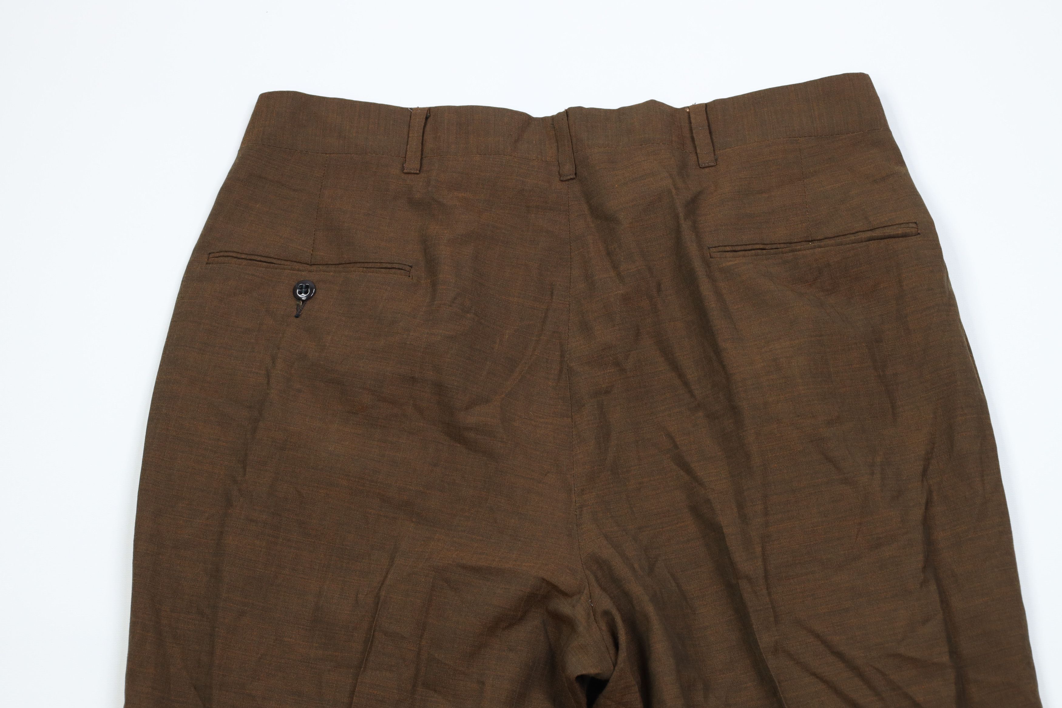 Vintage Vintage 60s Streetwear Wool Knit Chino Pants Heather Brown Size US 32 / EU 48 - 9 Thumbnail