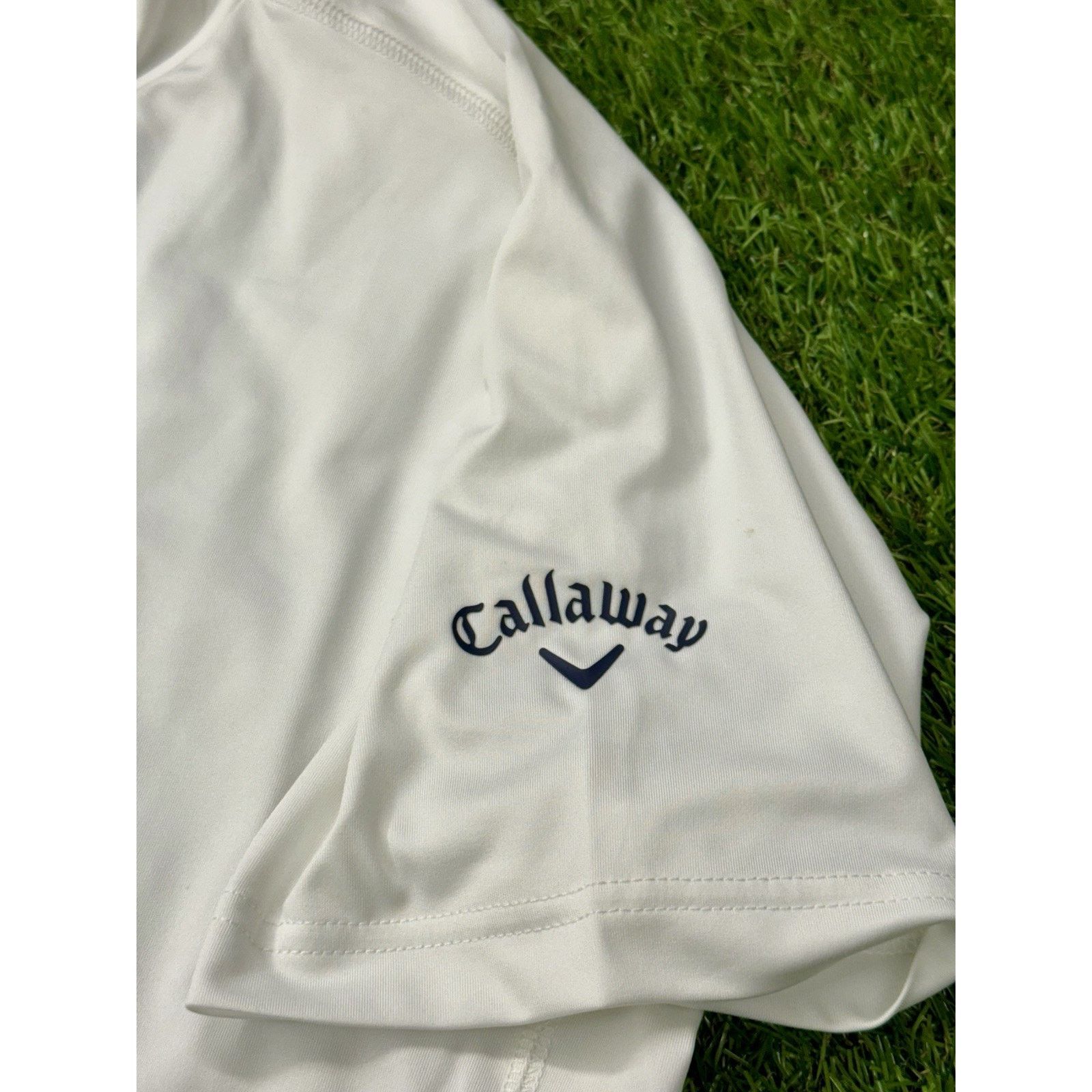 Callaway Callaway Cool Festa Golf Mock Neck Shirt Large White/Blue Size US L / EU 52-54 / 3 - 7 Thumbnail