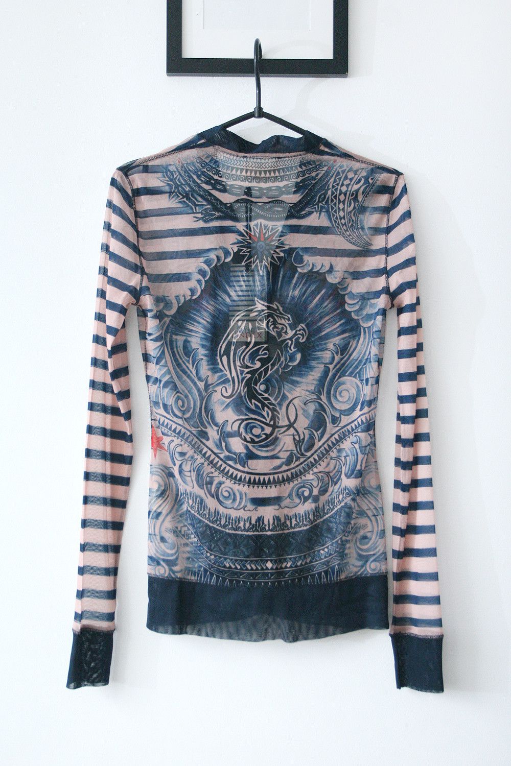 Jean Paul Gaultier Jean Paul Gaultier x Lindex JPG Mesh Top Dragon Tattoo Size S / US 4 / IT 40 - 4 Thumbnail