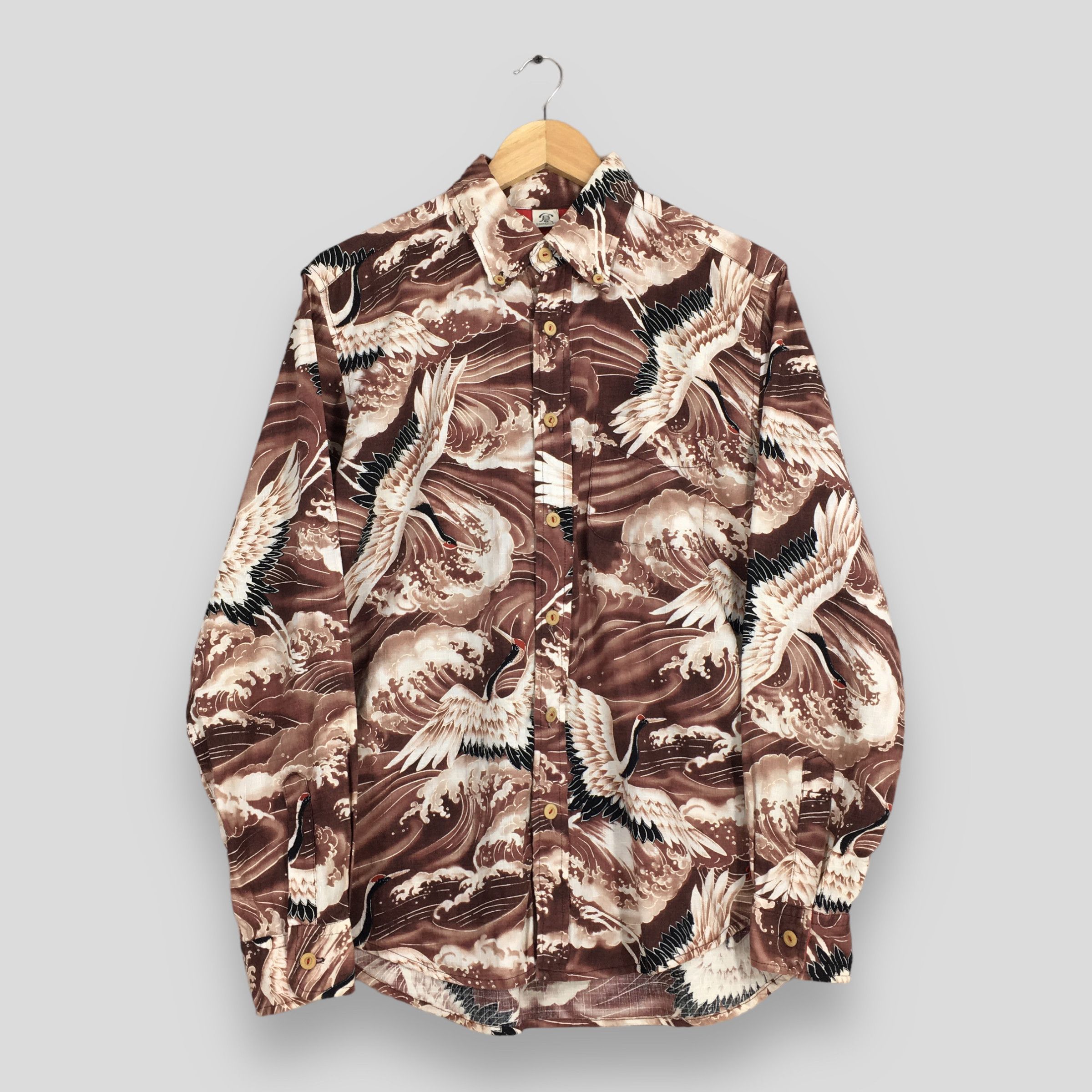 Eternal Vintage Eternal Dragon Japanese Phoenix Bird Cotton Shirt Size US M / EU 48-50 / 2 - 1 Thumbnail