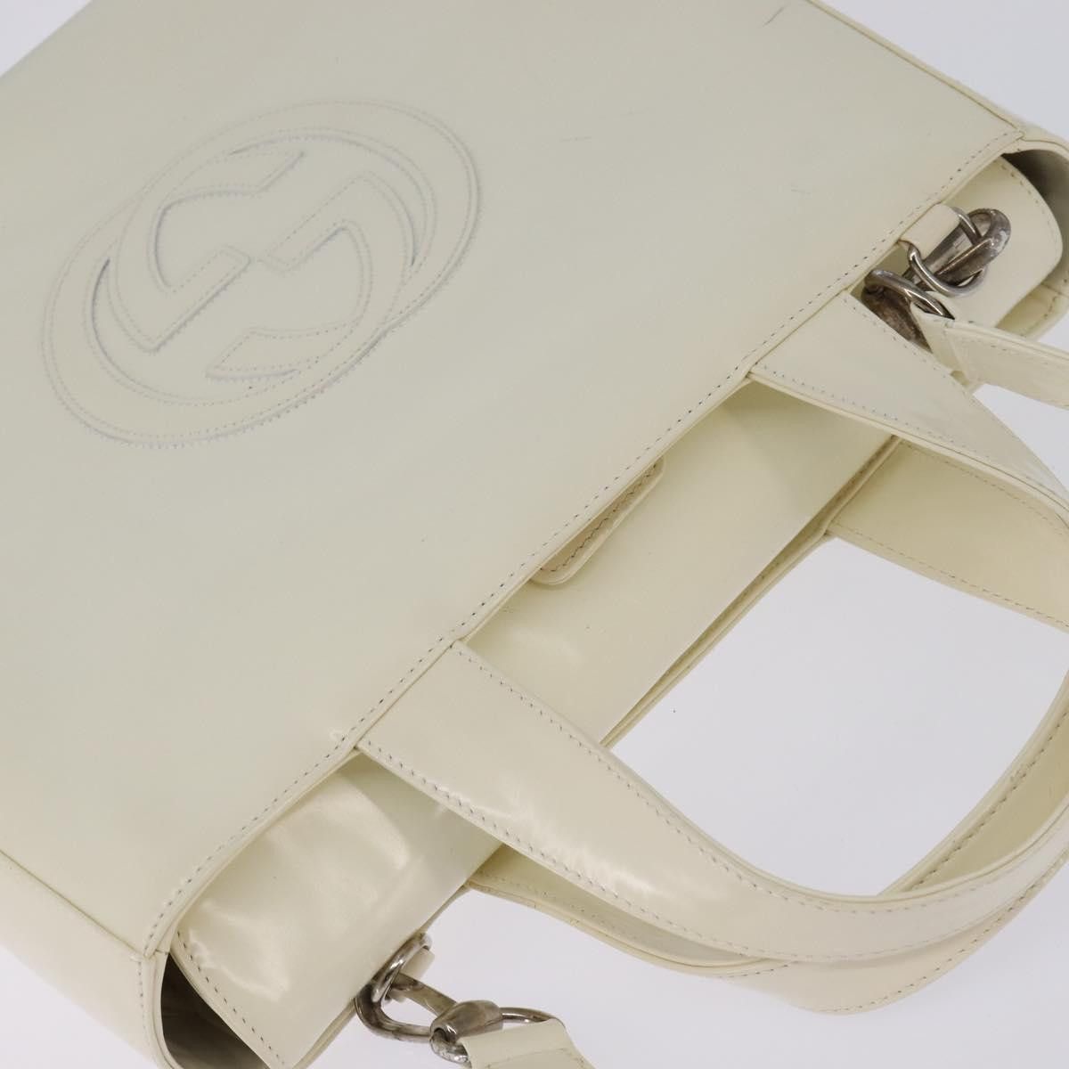 Gucci GUCCI Handbag Enamel White Silver 001 1013 001 1013 Size ONE SIZE - 6 Thumbnail