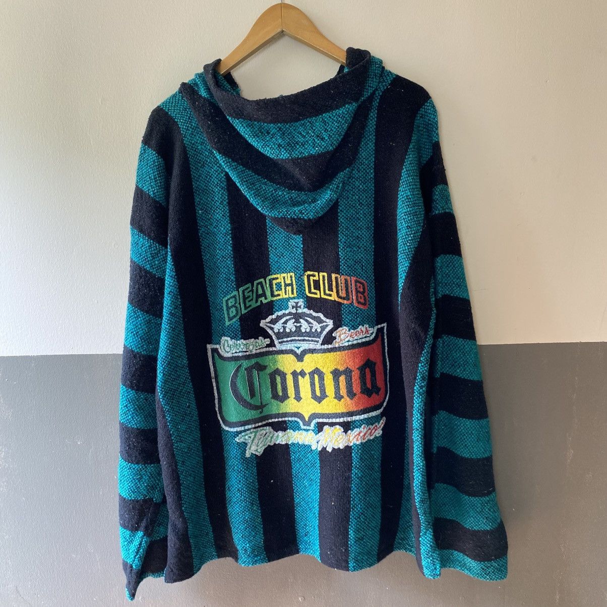 Vintage Black and Teal Striped Baja Hoodie Size US L / EU 52-54 / 3 - 19 Thumbnail