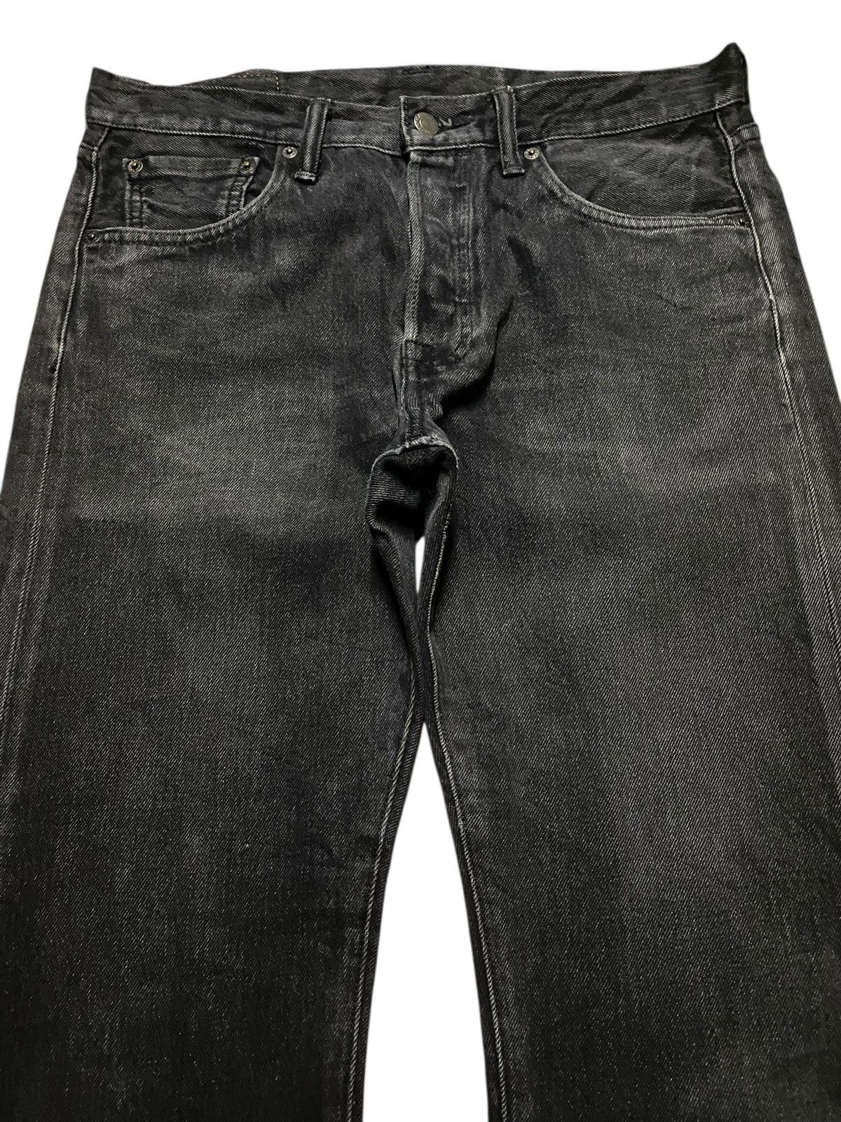Levi's Vintage Levis 501 Y2K Black Denim Distressed Loose Jeans Size US 32 / EU 48 - 3 Thumbnail