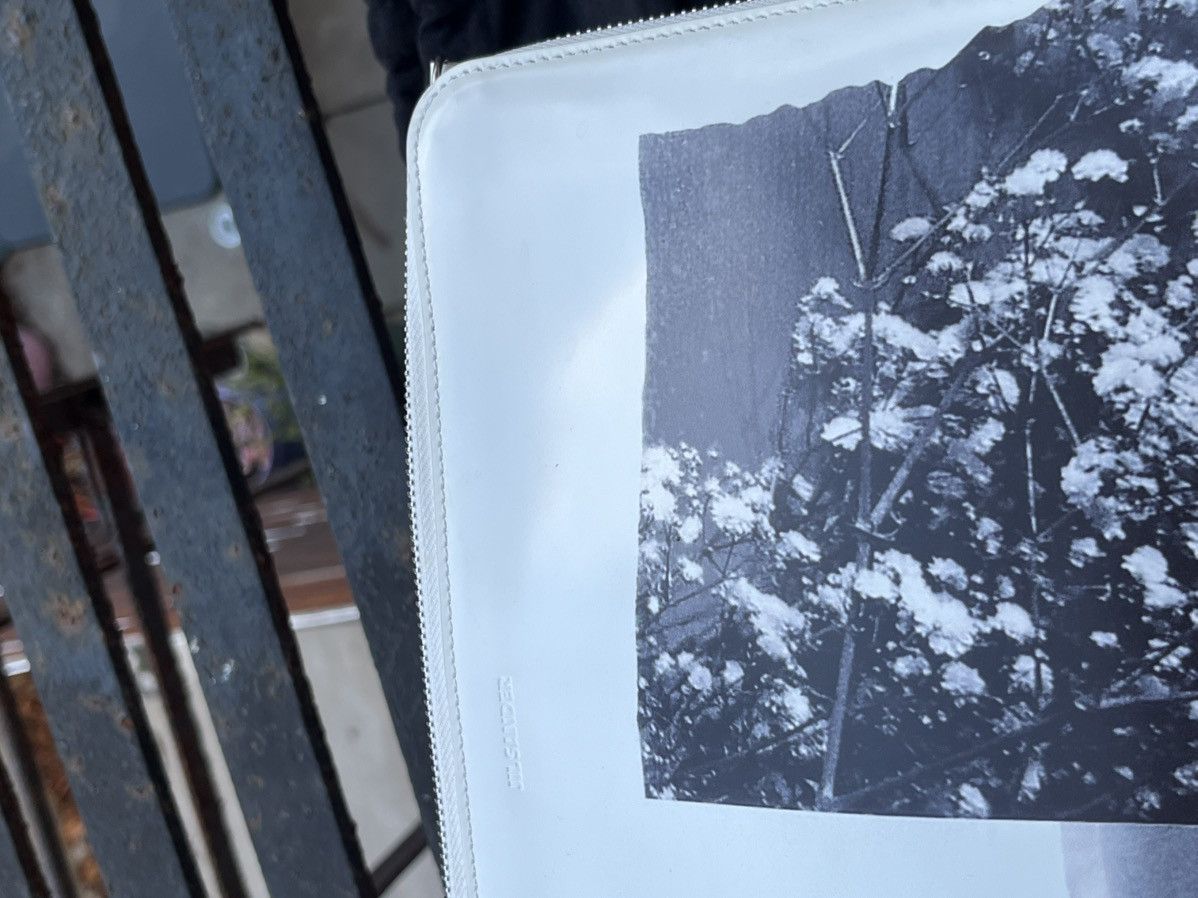 Jil Sander × Raf Simons Archive Graphic Print Zip Pouch in White Smooth Leather Size ONE SIZE - 15 Thumbnail