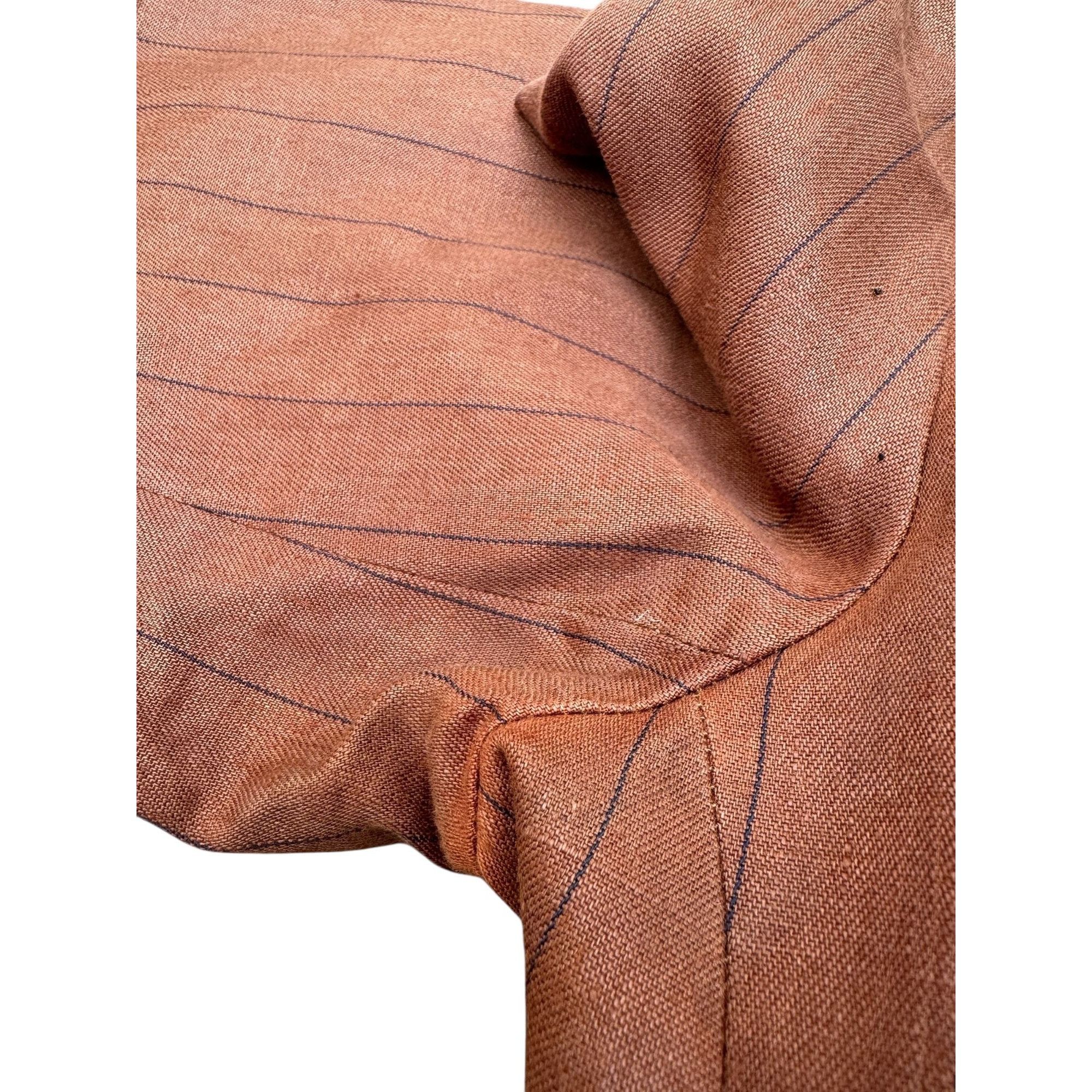Yves Saint Laurent Brown Linen Safari Jacket Size S / US 4 / IT 40 - 6 Thumbnail