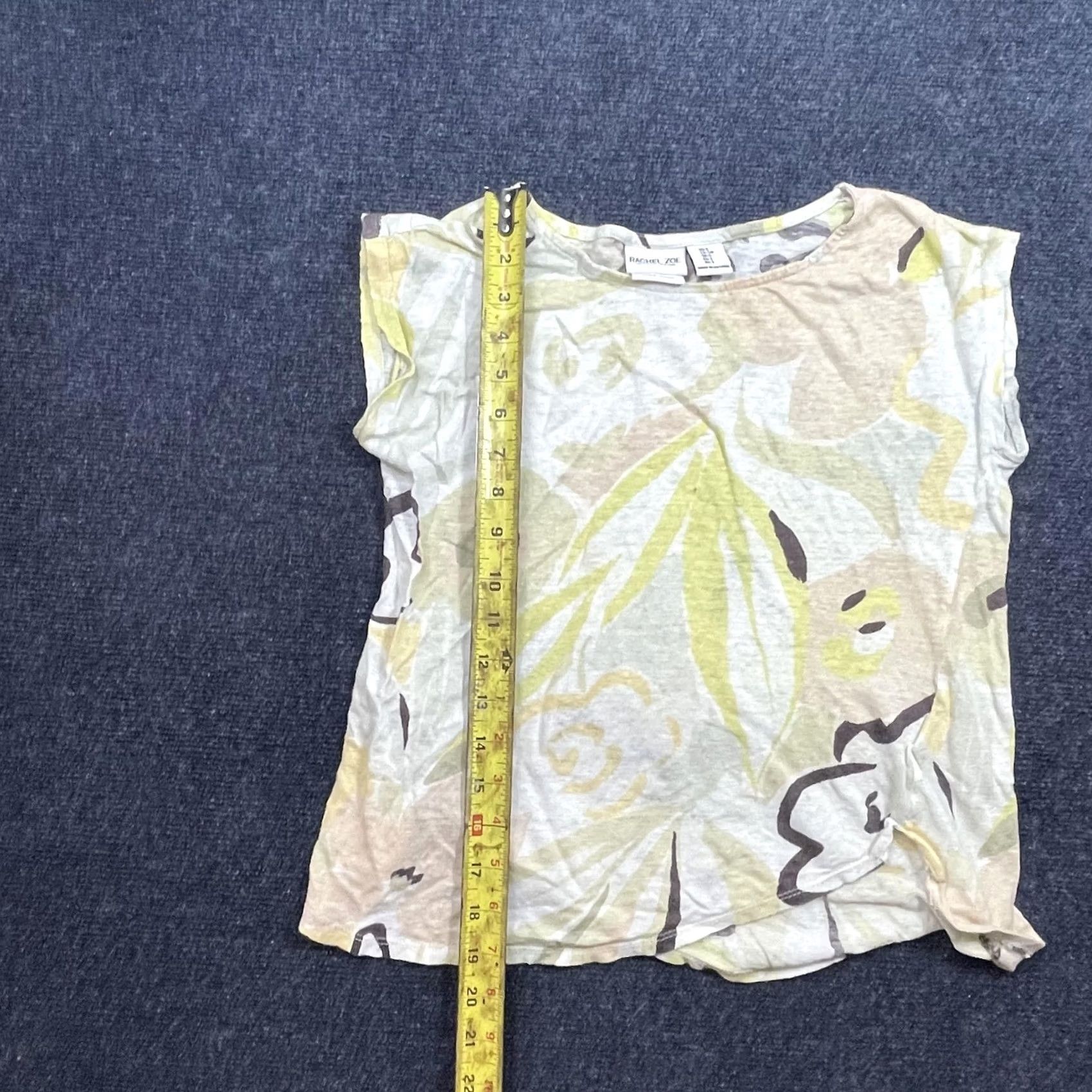 Rachel Zoe Rachel Zoe Shirt Womens Small Multicolor Floral Linen Cap Sleeve Lightweight Top Size S / US 4 / IT 40 - 3 Thumbnail