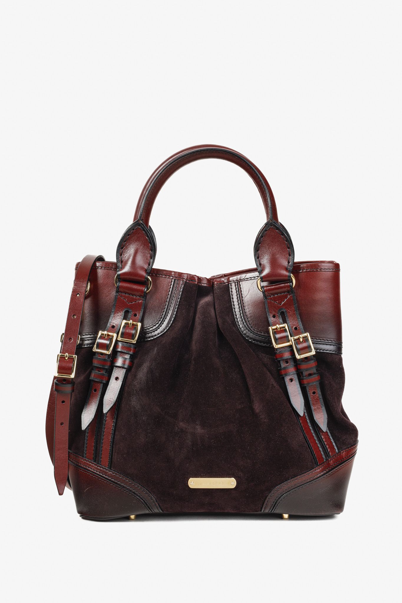 Burberry Prorsum Burberry Prorsum Burgundy Red Calfskin Suede Tote Size ONE SIZE - 1 Thumbnail