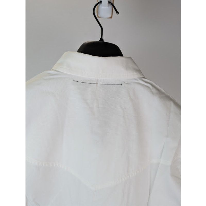 Vlone o1rshd1 V Logo Short-Sleeve Button-Up Shirt in White Size US XL / EU 56 / 4 - 16 Thumbnail
