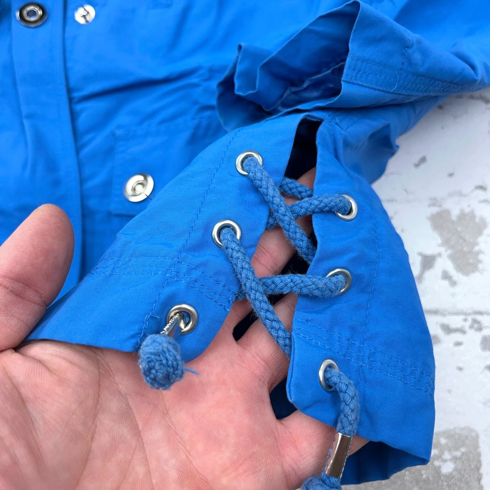 Ralph Lauren VINTAGE Lauren Ralph Lauren Jacket Women S Blue Rain Coat Windbreaker LRL VTG Y2K 90s City Nautical Preppy Tropical Shell USA Family? Size S / US 4 / IT 40 - 6 Thumbnail