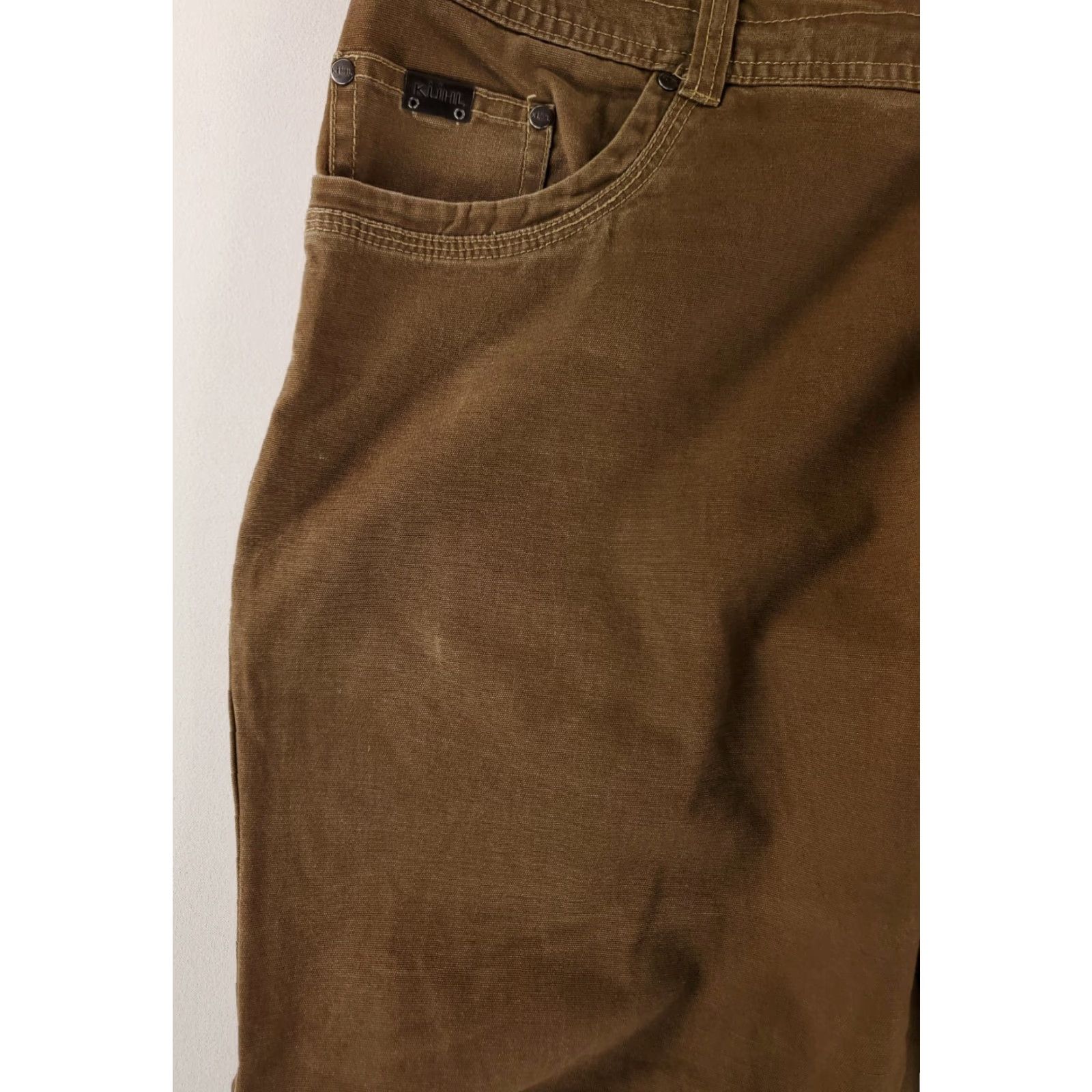 Vintage Kuhl Kanvus Jean Pants Brown 38x30 Mens Chino Inseam 30 38x29.5 Actual Size US 38 / EU 54 - 4 Thumbnail